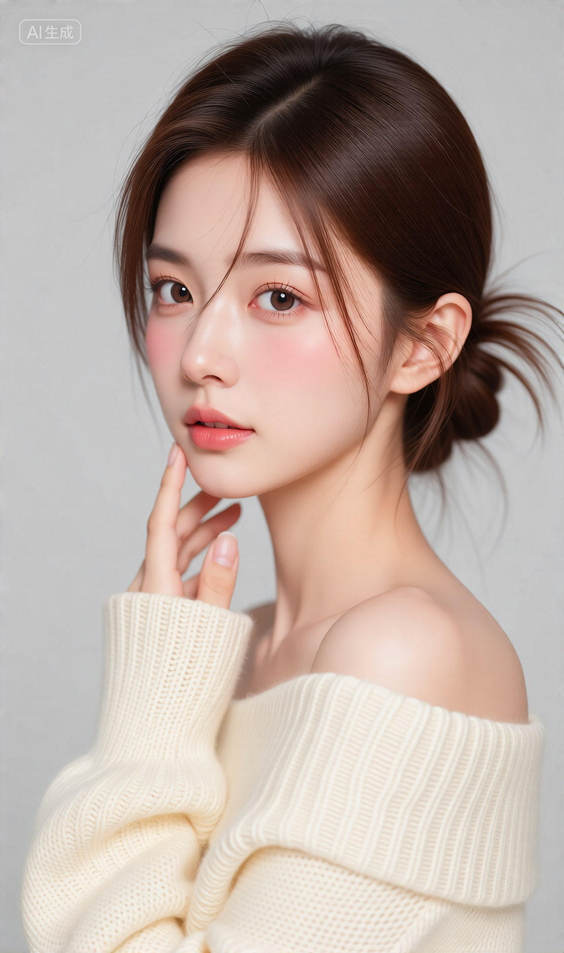 温柔氛围感的人像侧颜写真
