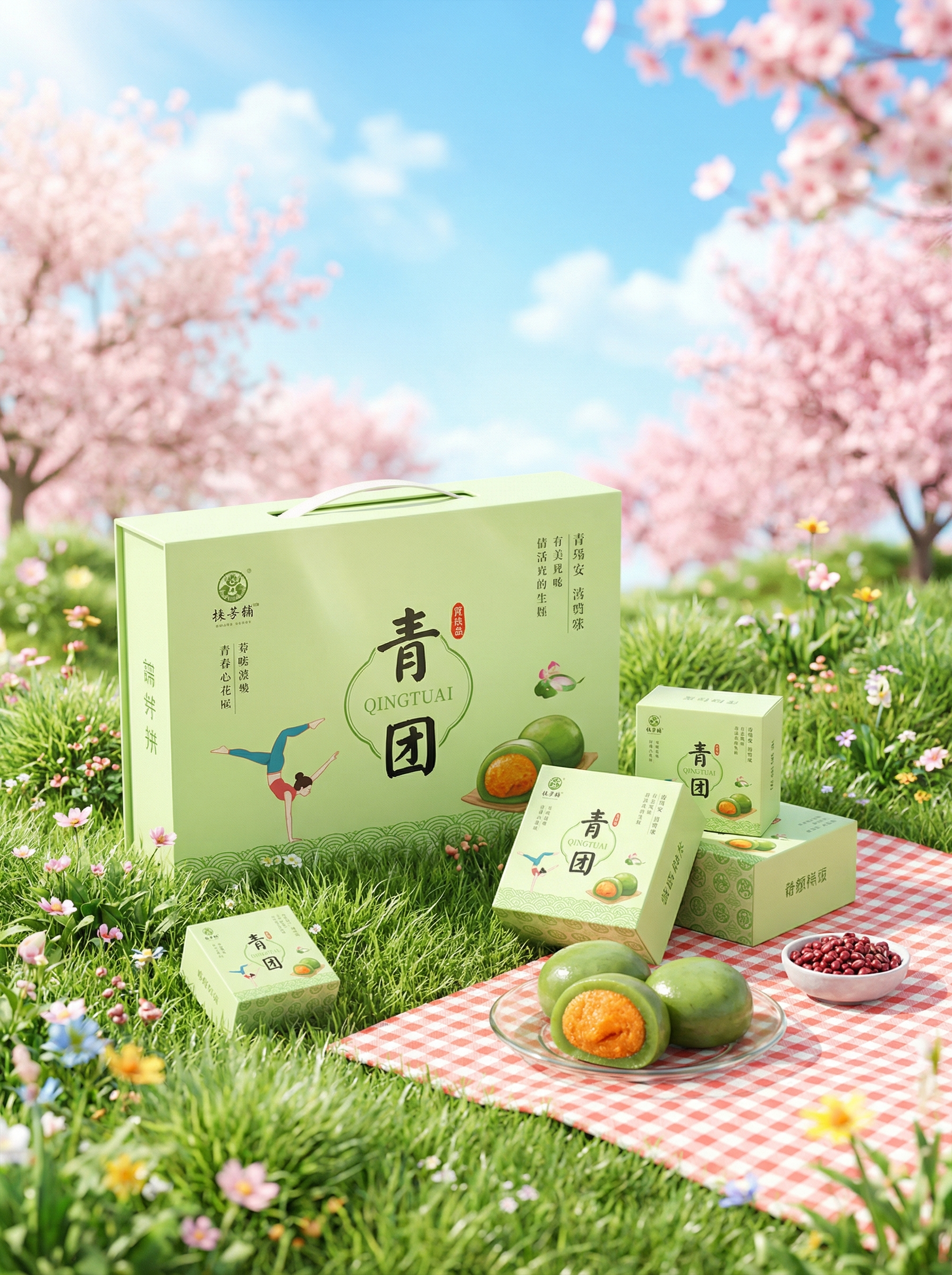 一键生成电商春日出游场景产品美学海报｜全案流程展示
