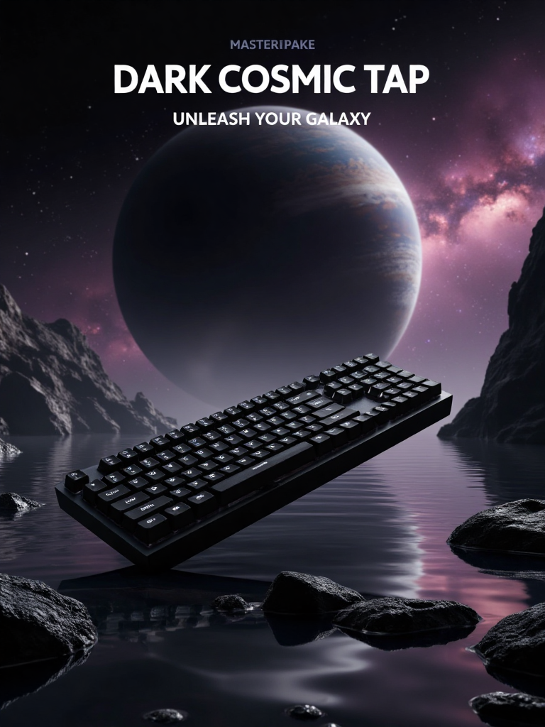 暗黑宇宙主题机械键盘海报