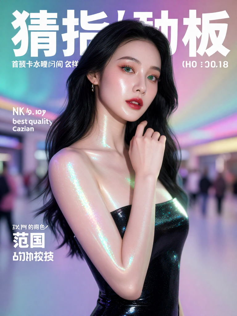 时尚杂志风女性人像封面