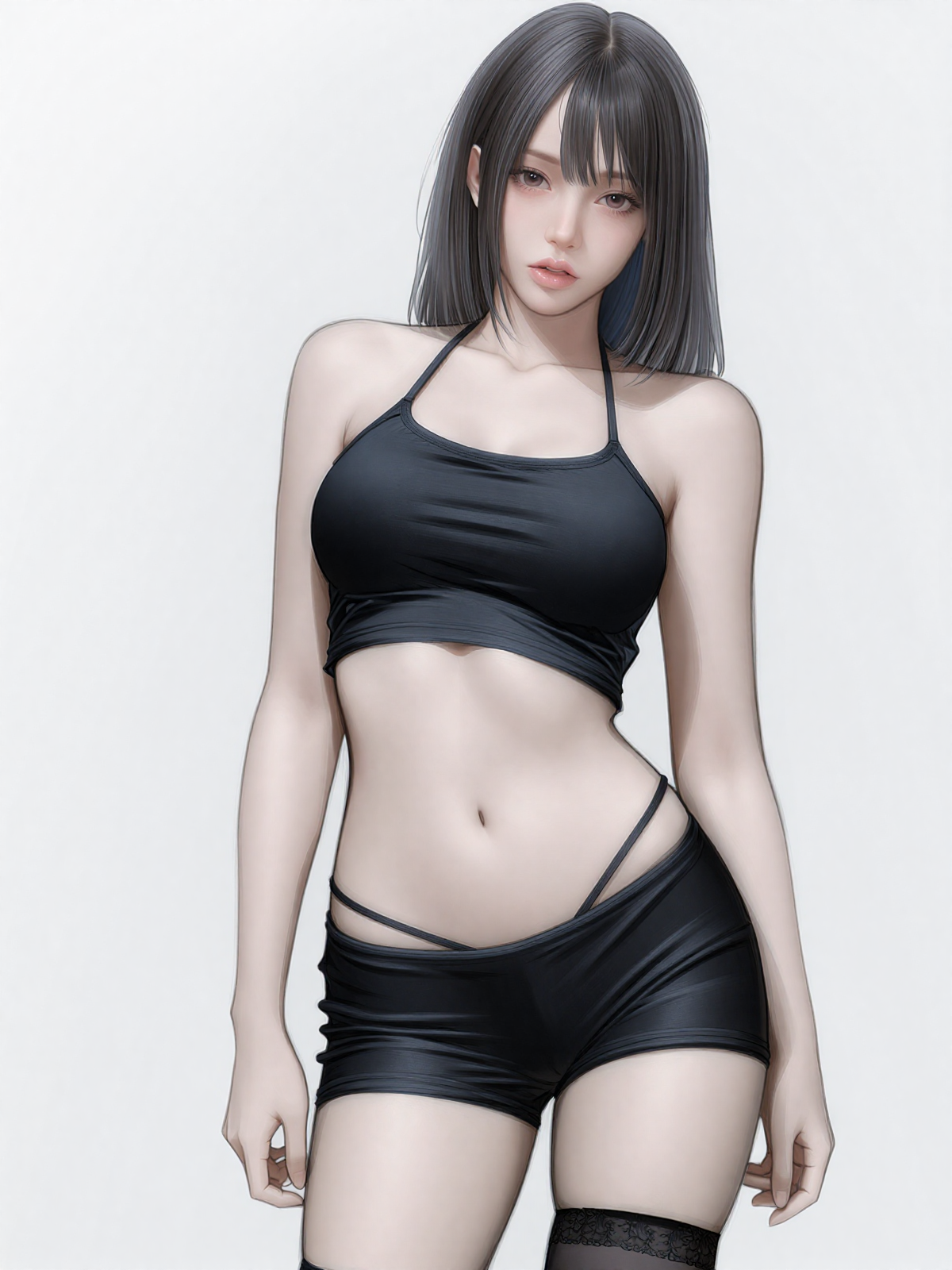 写实风格动漫女生插画
