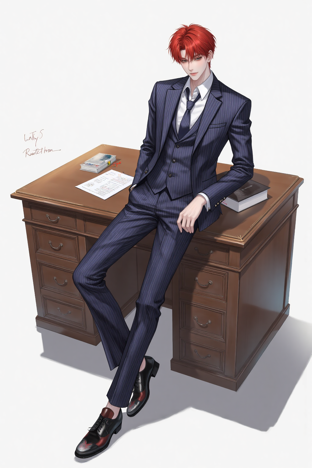 帅哥人物小说推文封面插画漫画