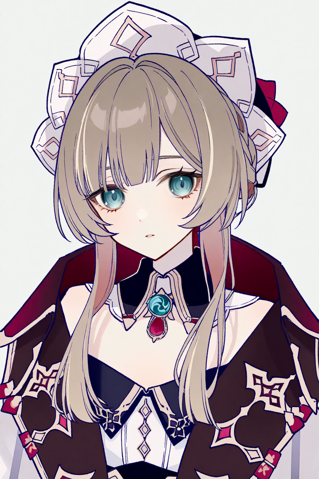 二次元幻想风长发少女肖像
