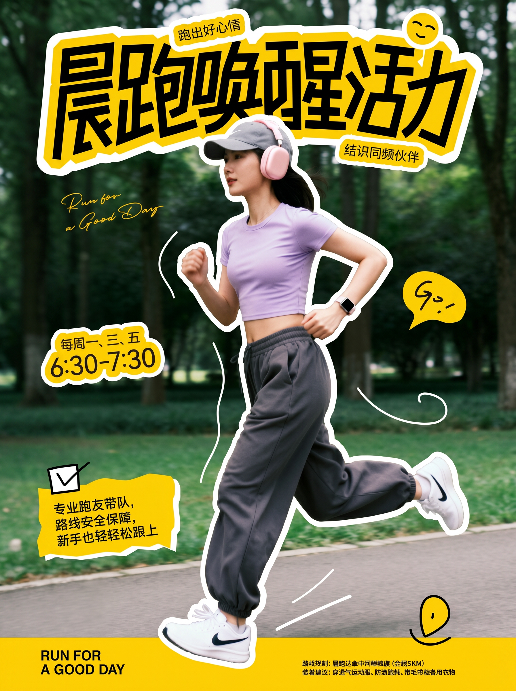 晨跑活动宣传海报