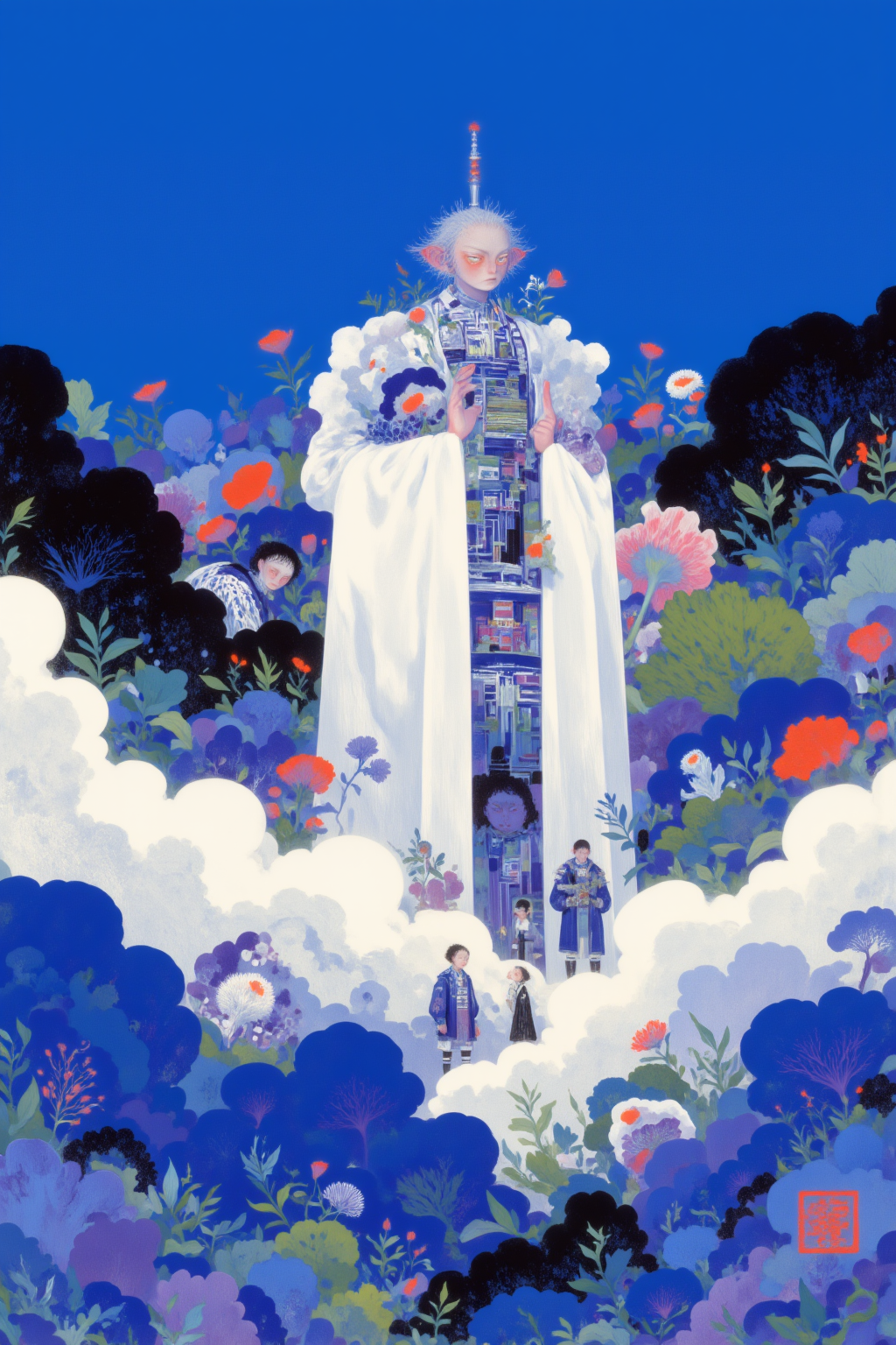 云海花园中的巨人塔楼