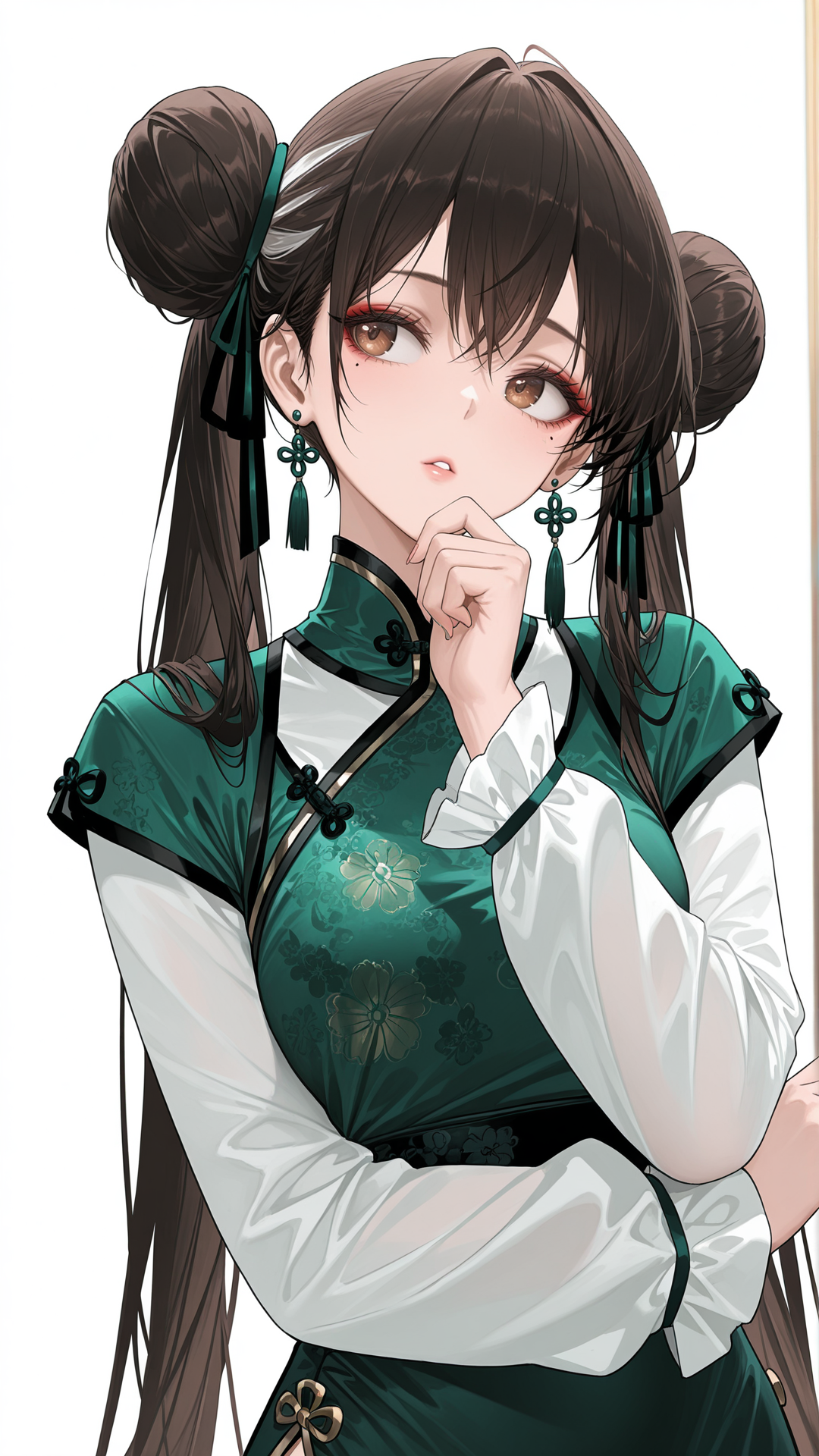 古风双马尾少女插画