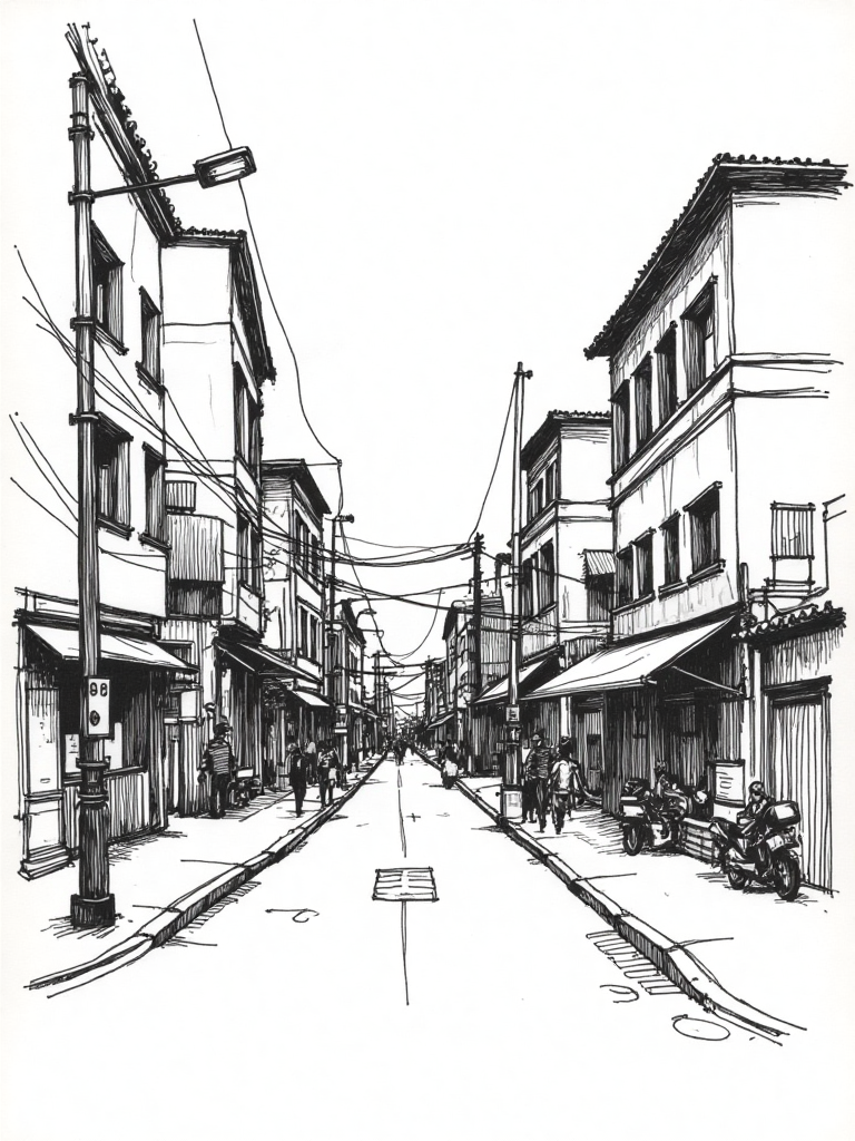 钢笔速写