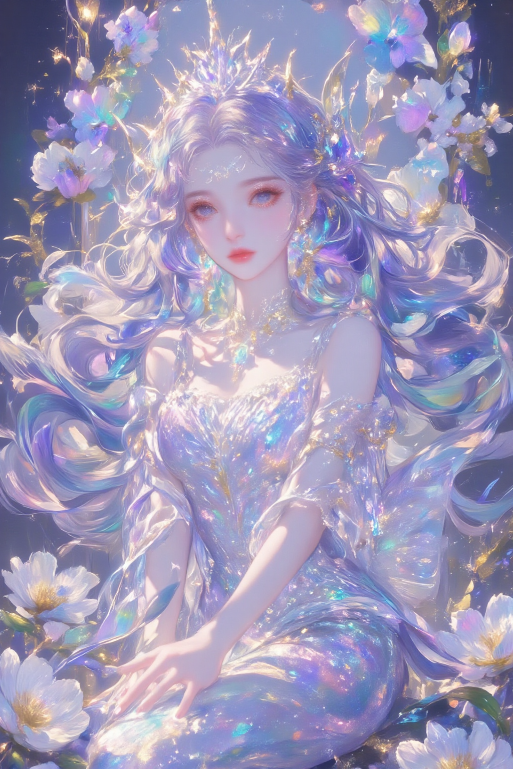 梦幻星光花冠少女肖像