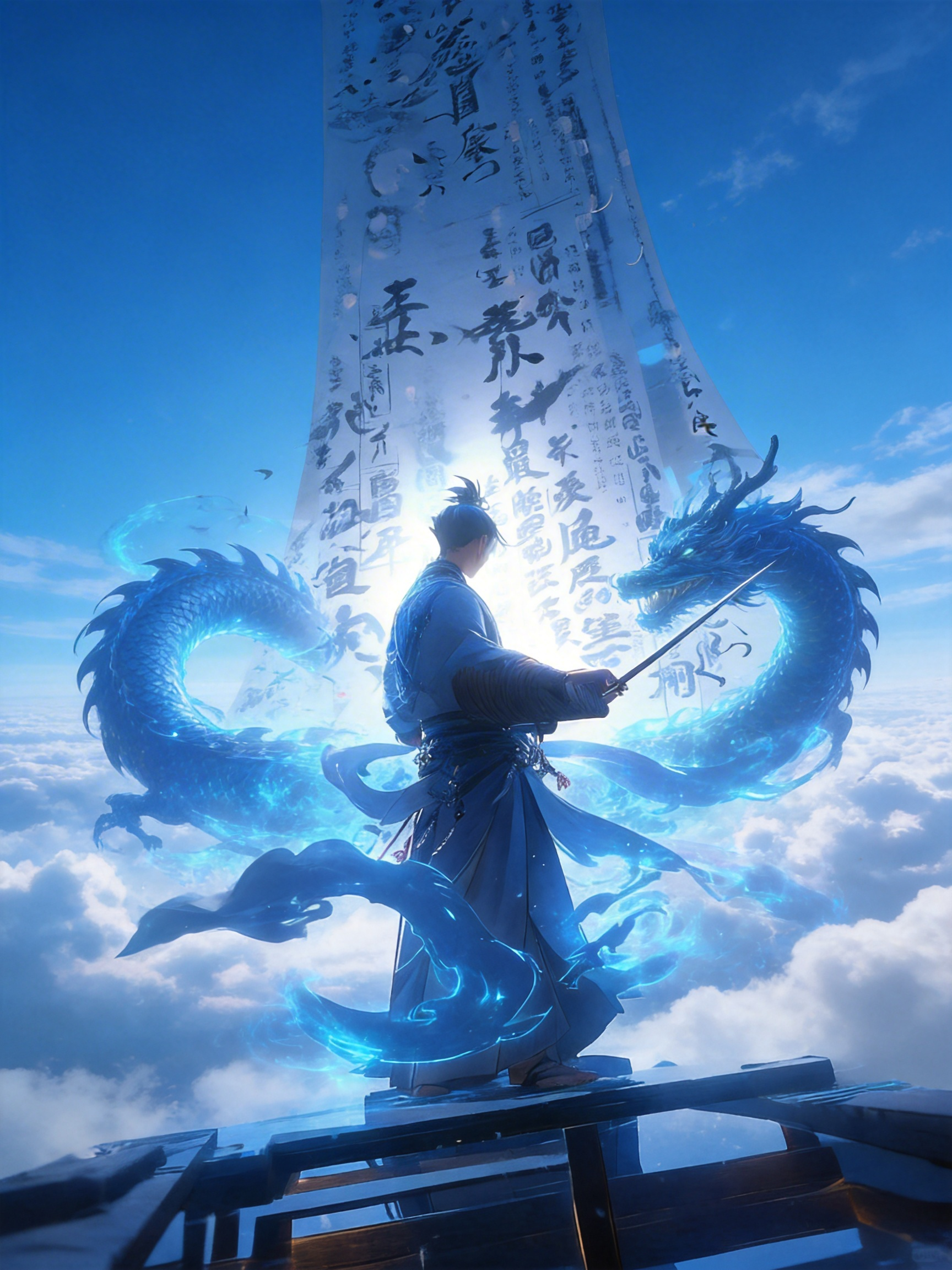 云海之上的御龙剑客