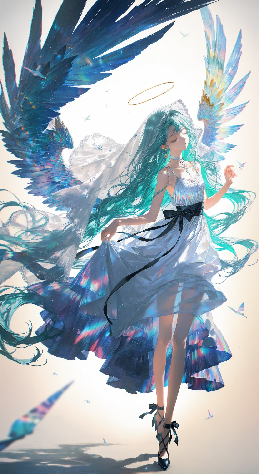 羽翼天使风奇幻长裙少女