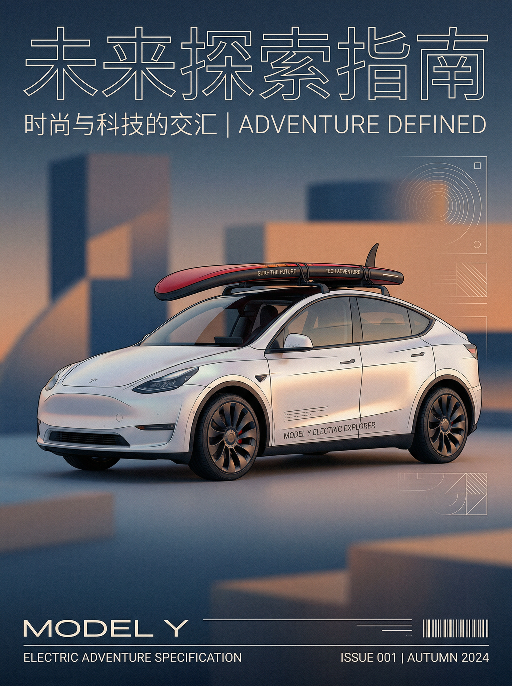 极简数字海报