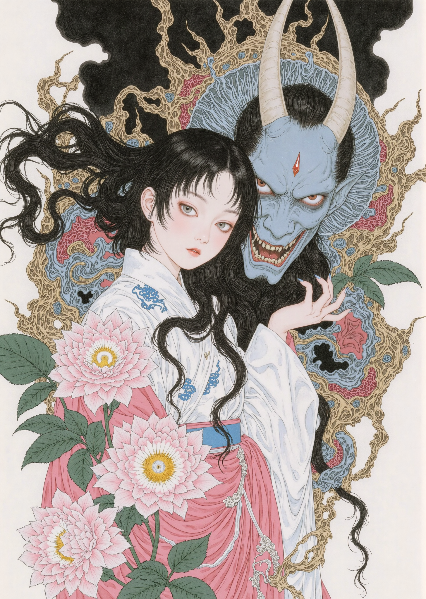 诡魅妖异与和风人物插画