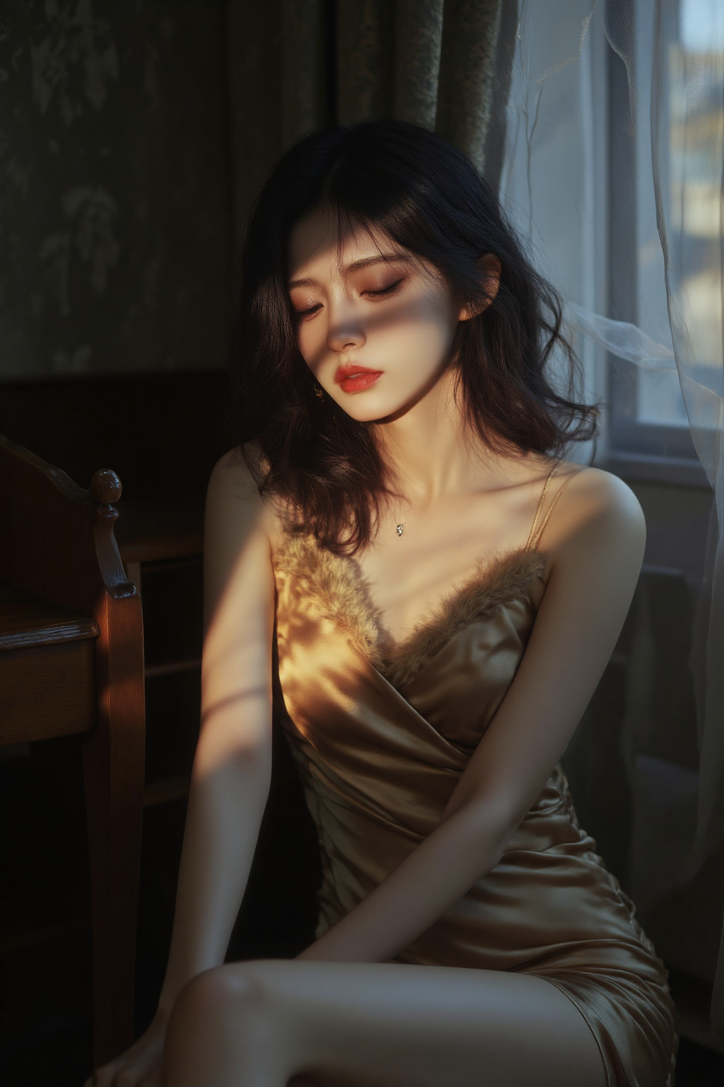 光影美女 吊带