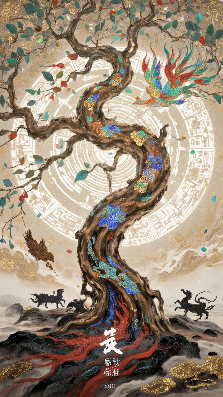神树与凤凰的时空幻境
