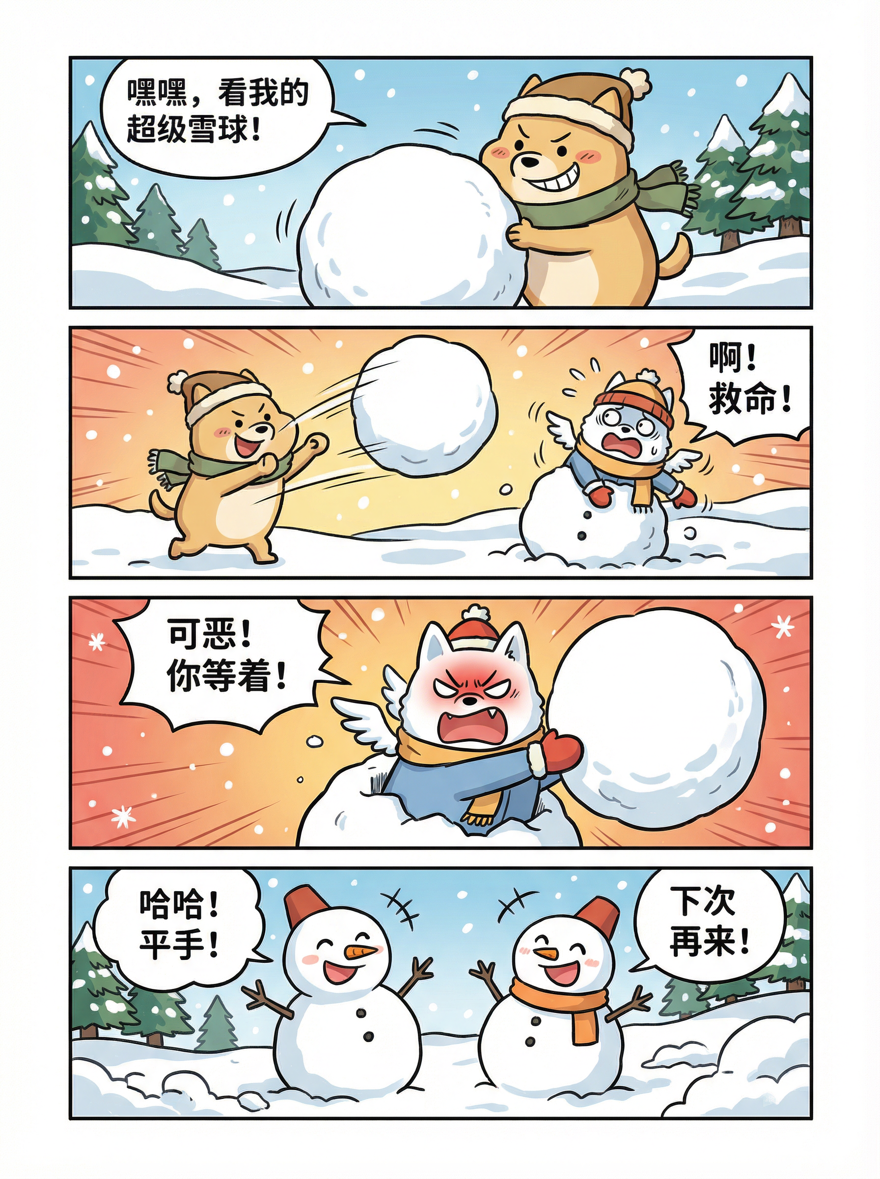 雪球大战中的反转胜负