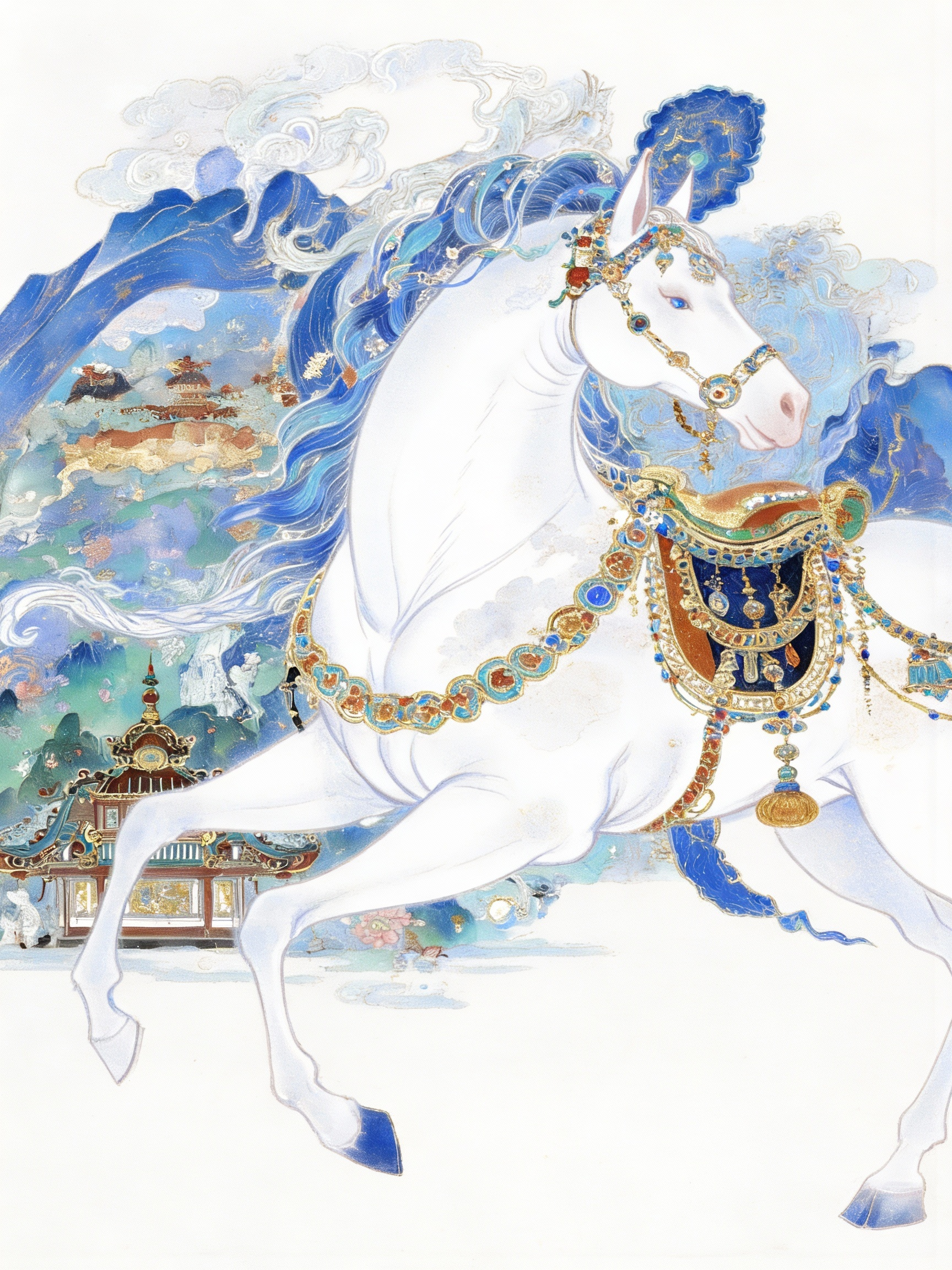 新中式古风国风插画风格