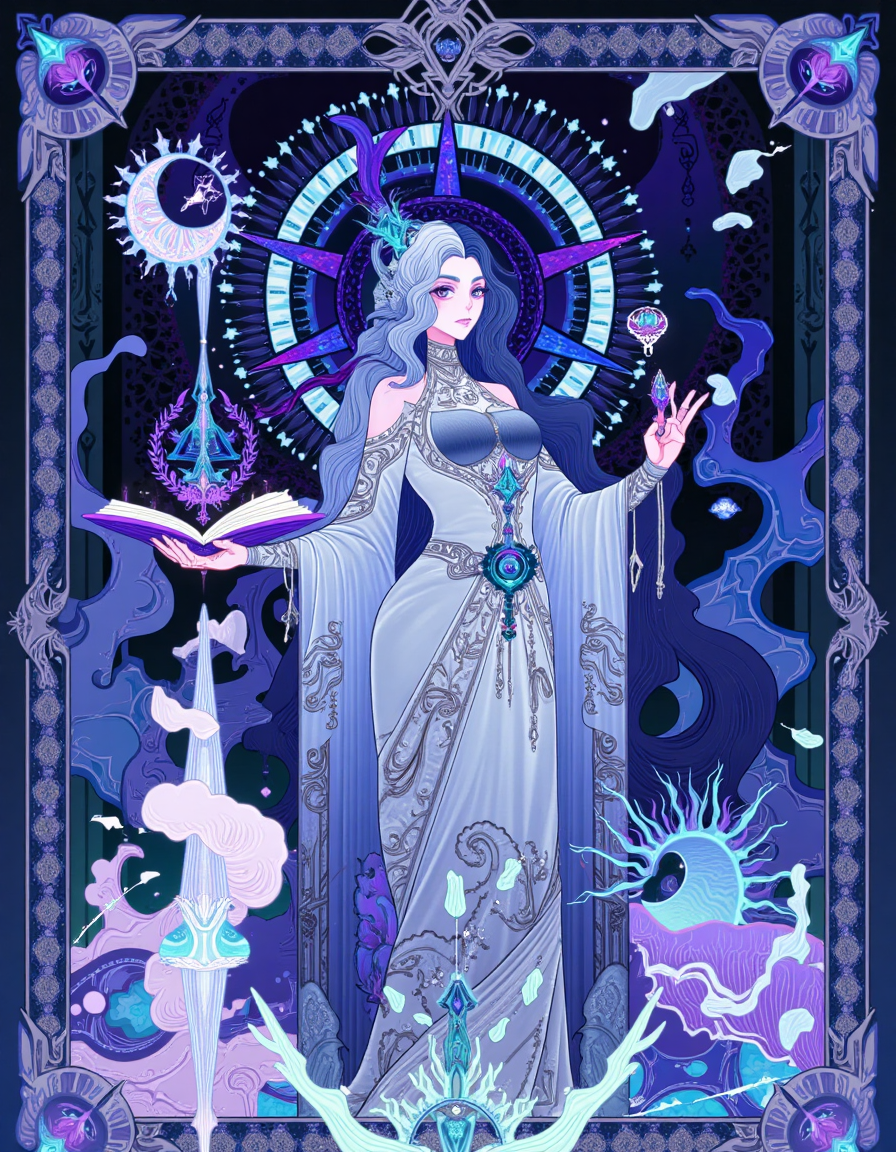 神秘星月祭司与魔法之书