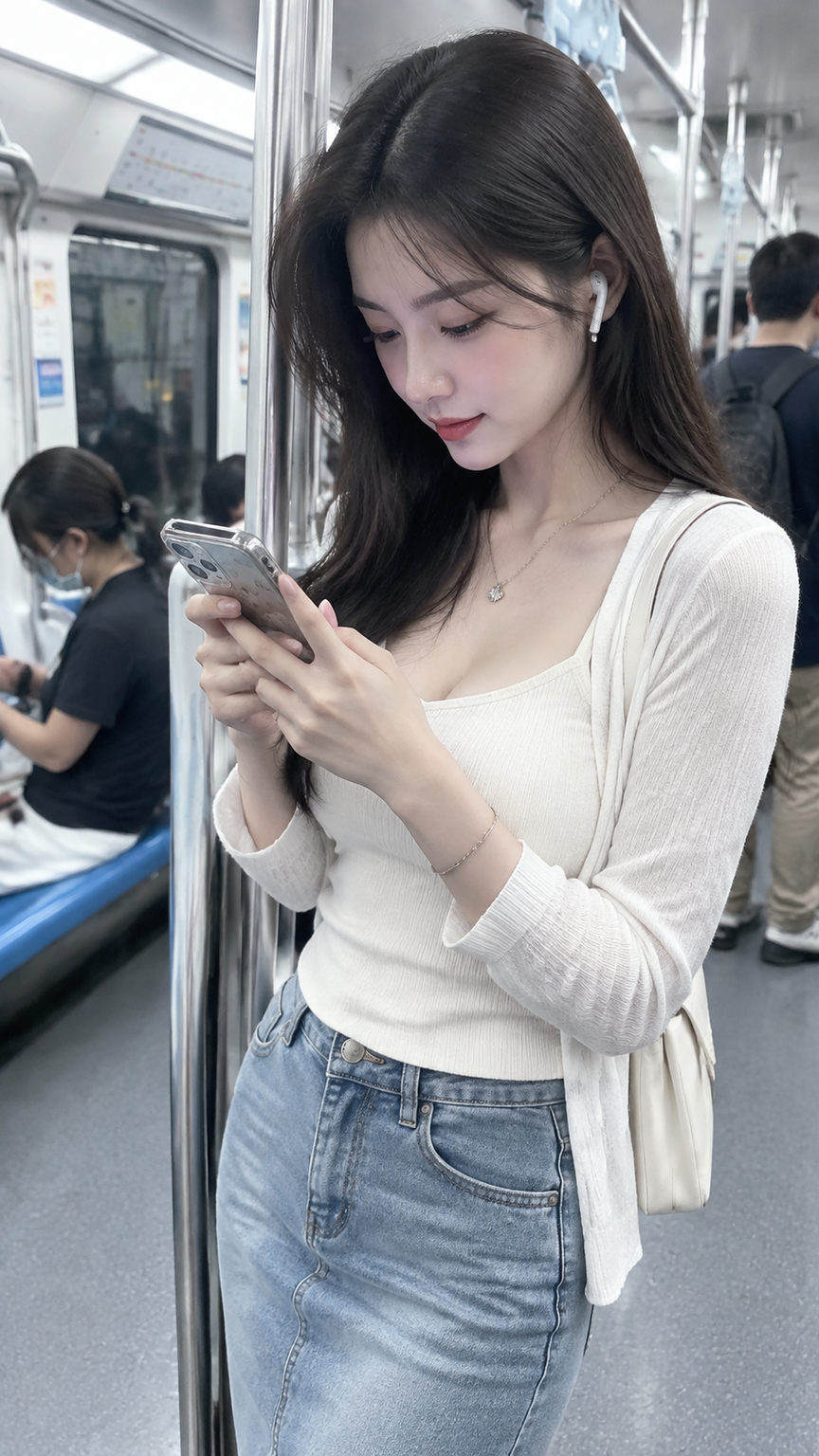 地铁抓拍：自然光影人像写真