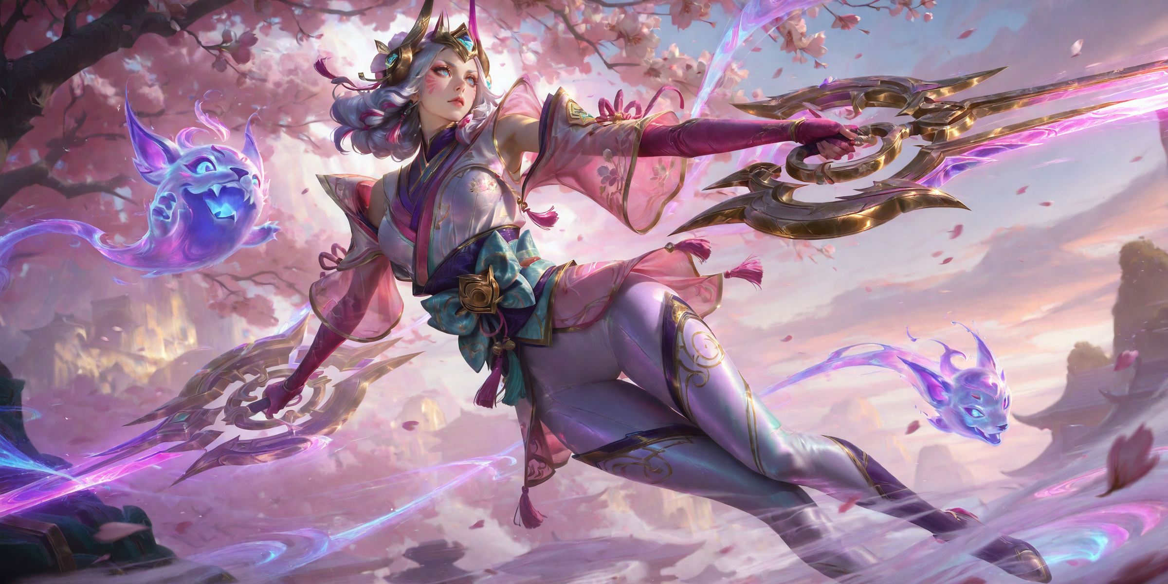 樱花仙境中的灵舞战姬