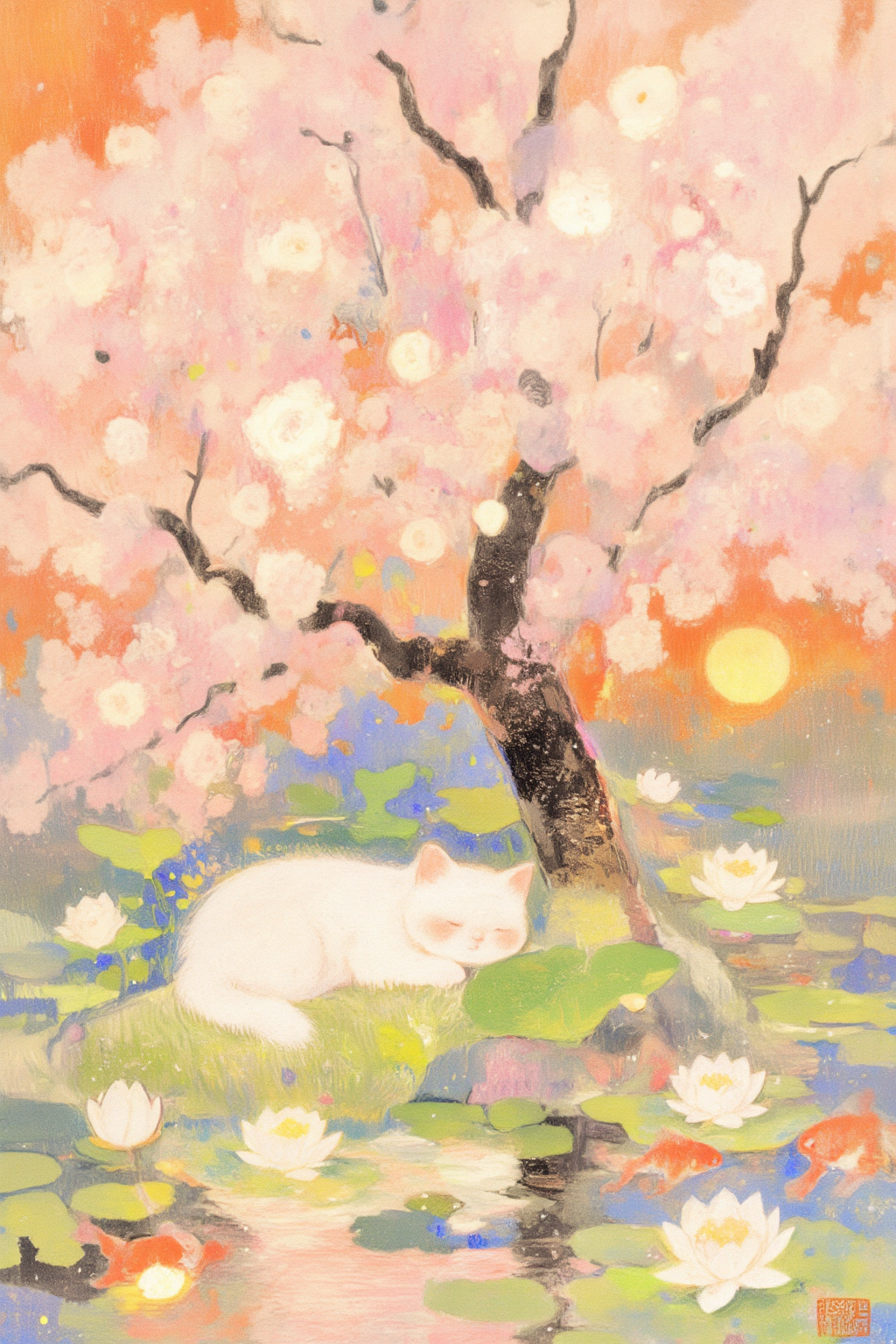 治愈猫咪插画/唯美绘本