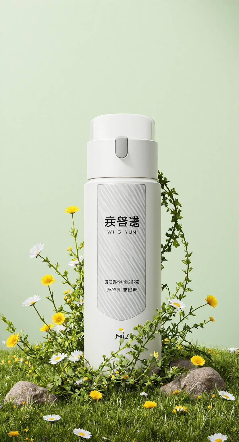 清新自然风护肤品广告海报