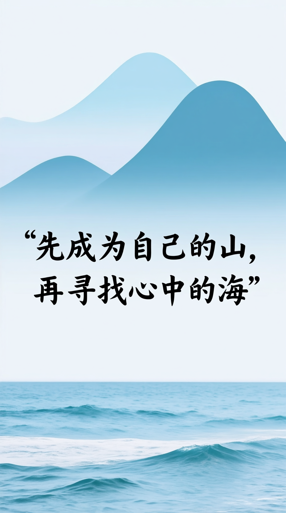 先成为自己的山，再寻找心中的海