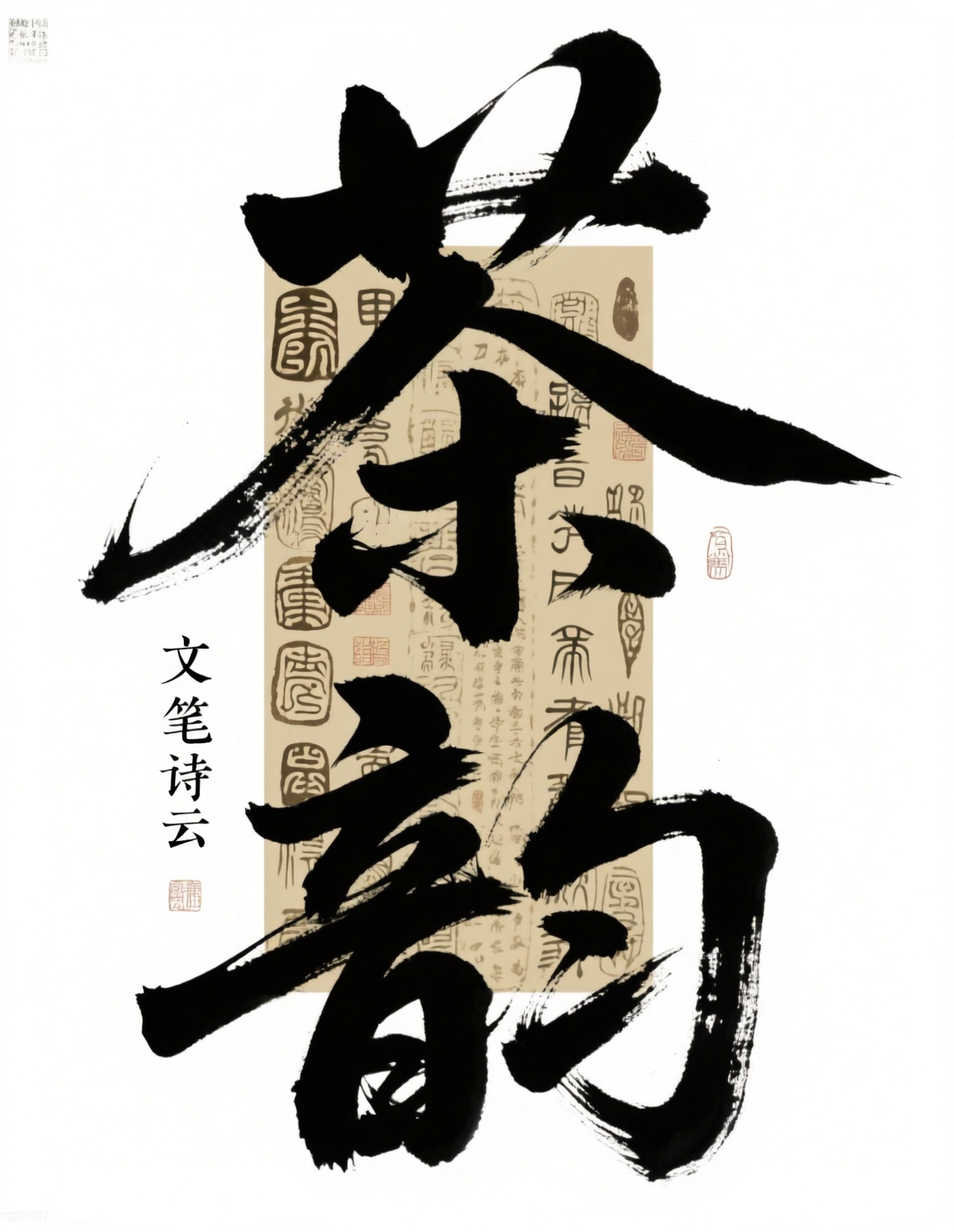 书法海报《大气》