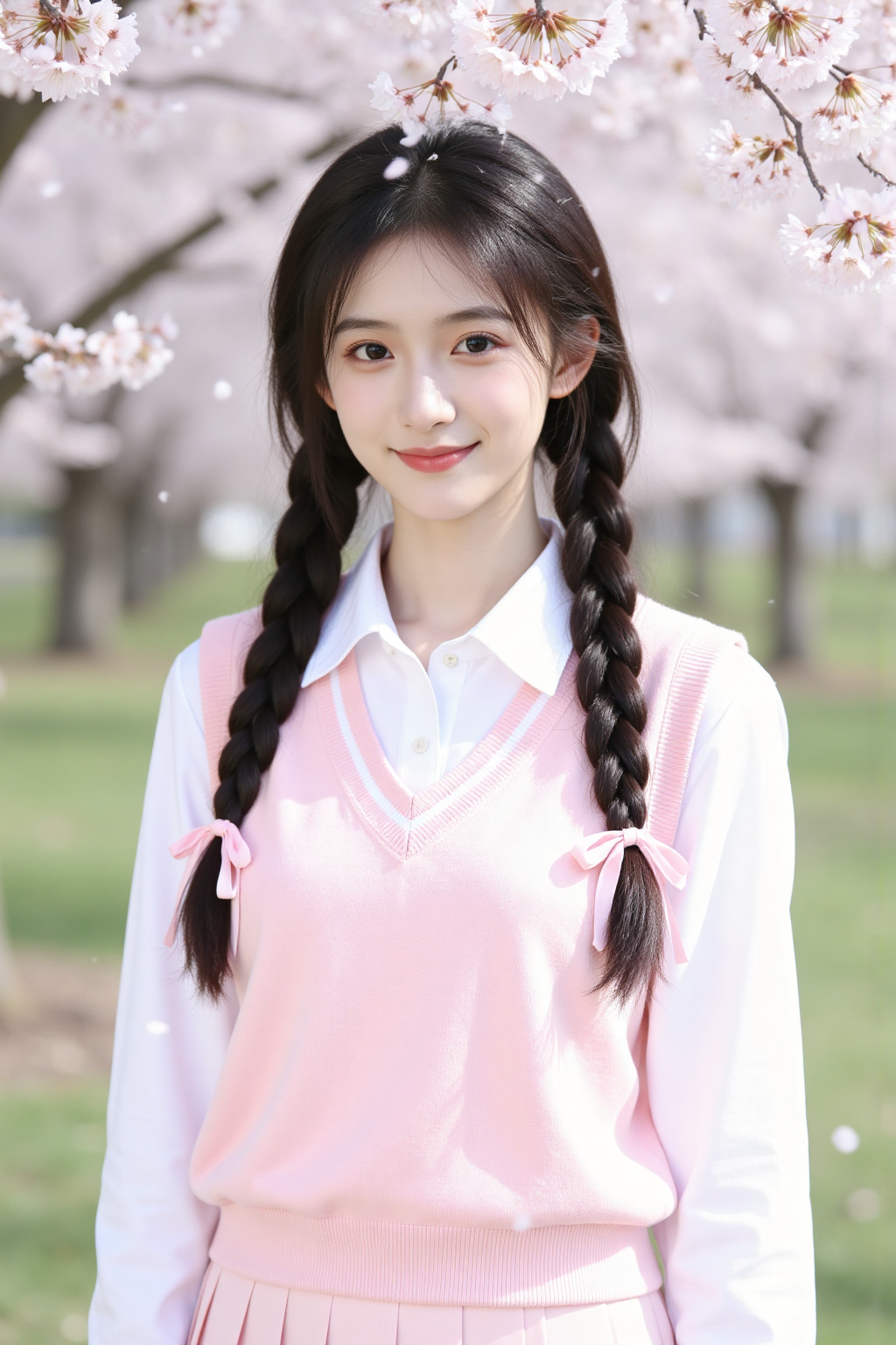 樱花树下的少女春日写真