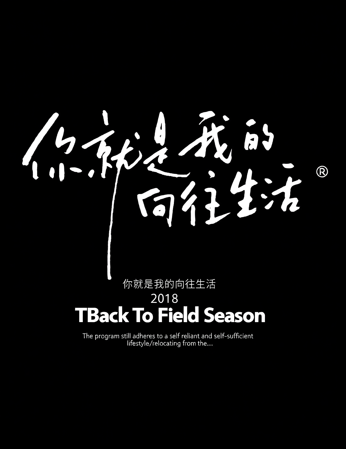创意标题。清新文艺手写艺术字影视标题《你就是我的向往生活》