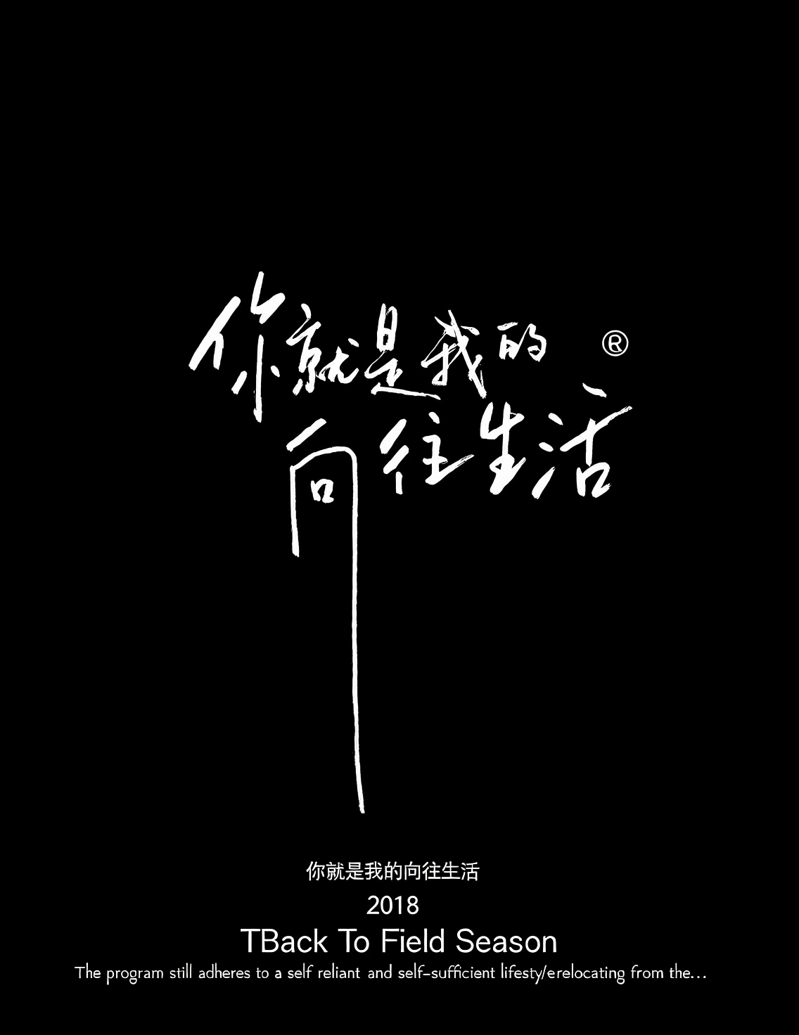 创意标题。清新文艺手写艺术字影视标题《你就是我的向往生活》