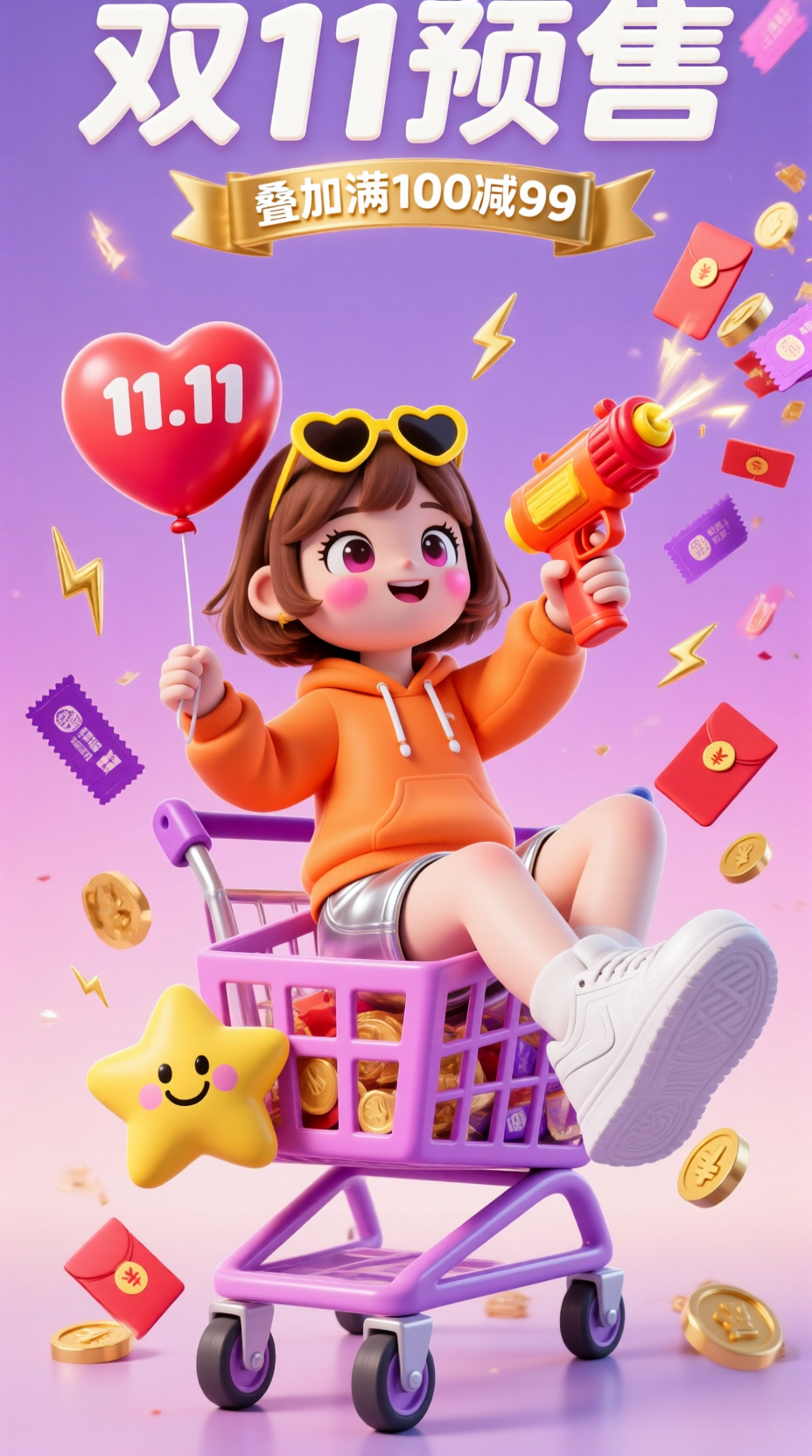 双11大促 双十一开抢  618海报