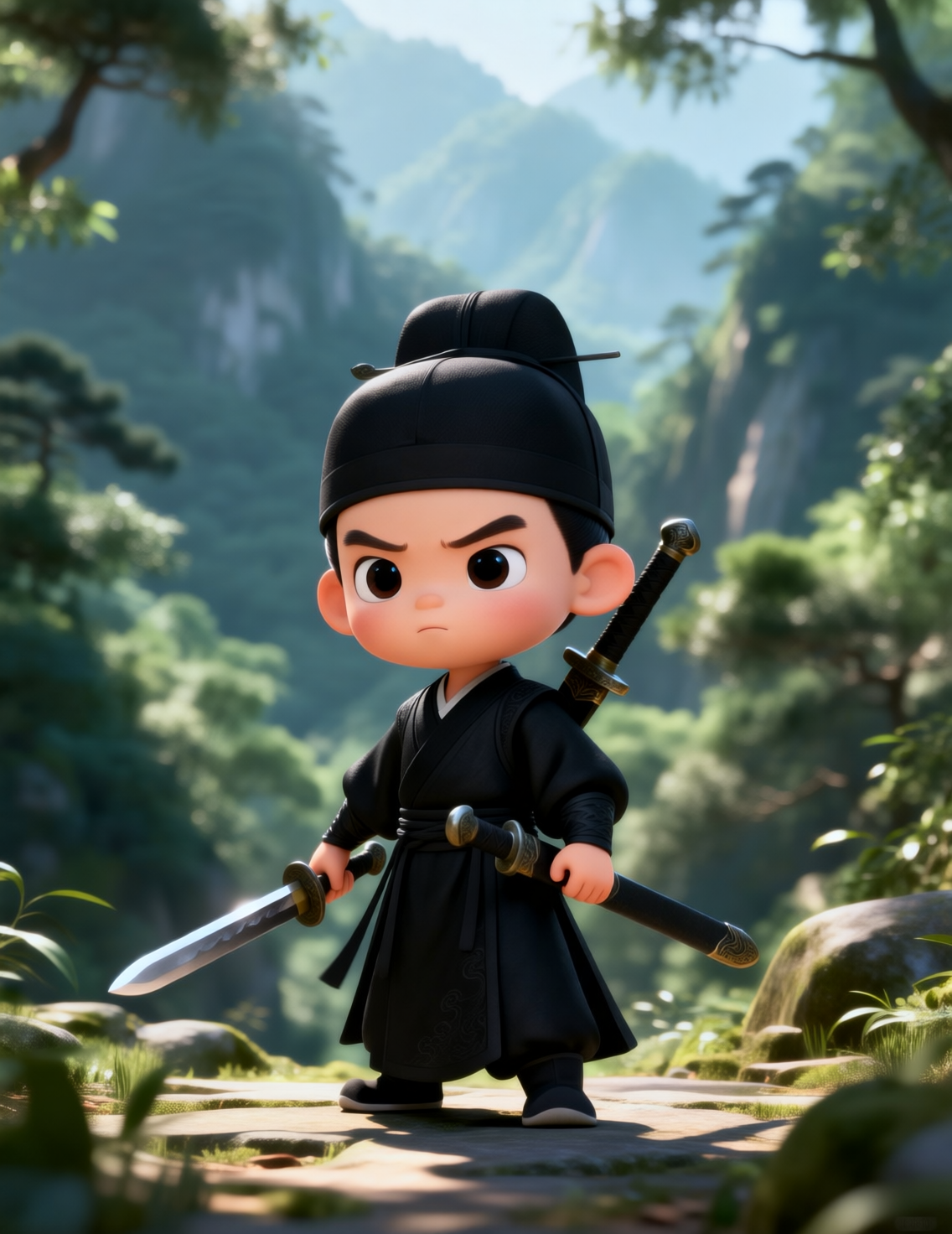 山林间的武侠少年