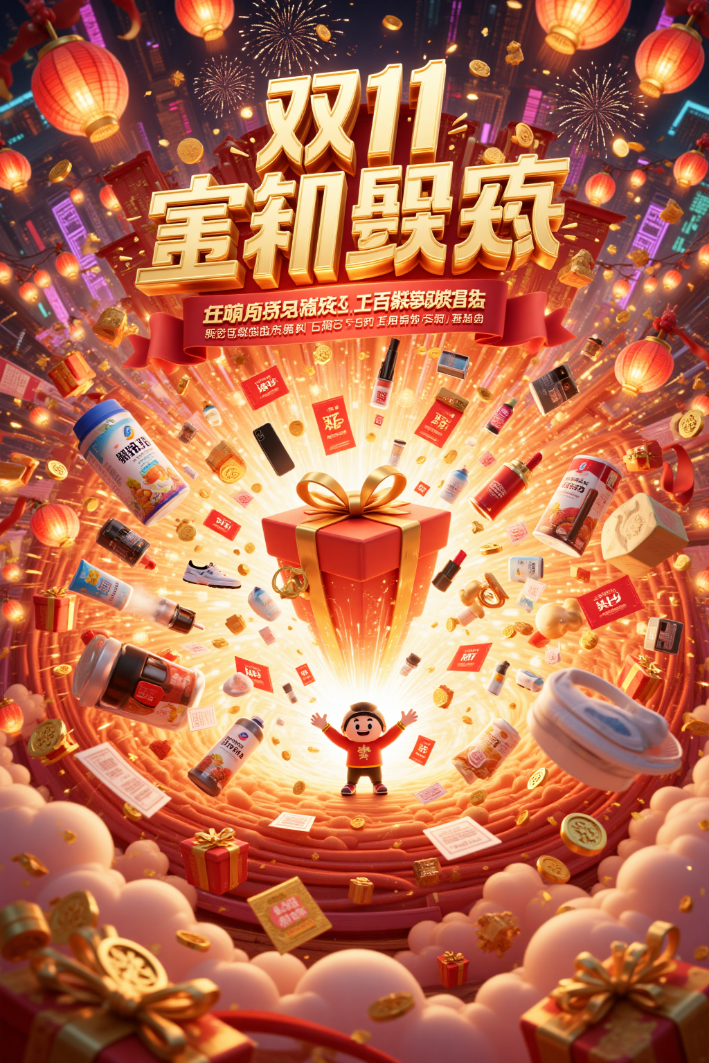 双11电商促销狂欢海报