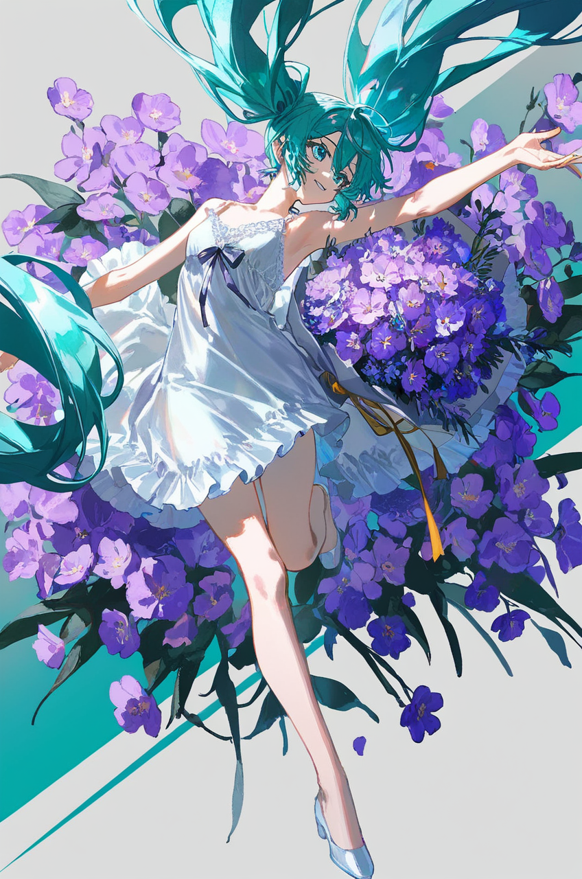 花簇中的V家少女