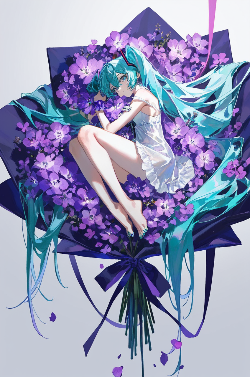 花簇中的V家少女