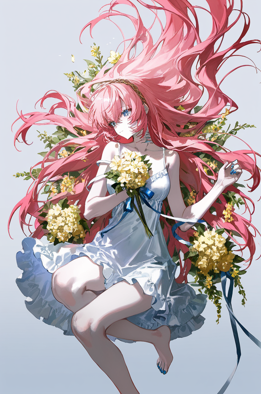 花簇中的V家少女