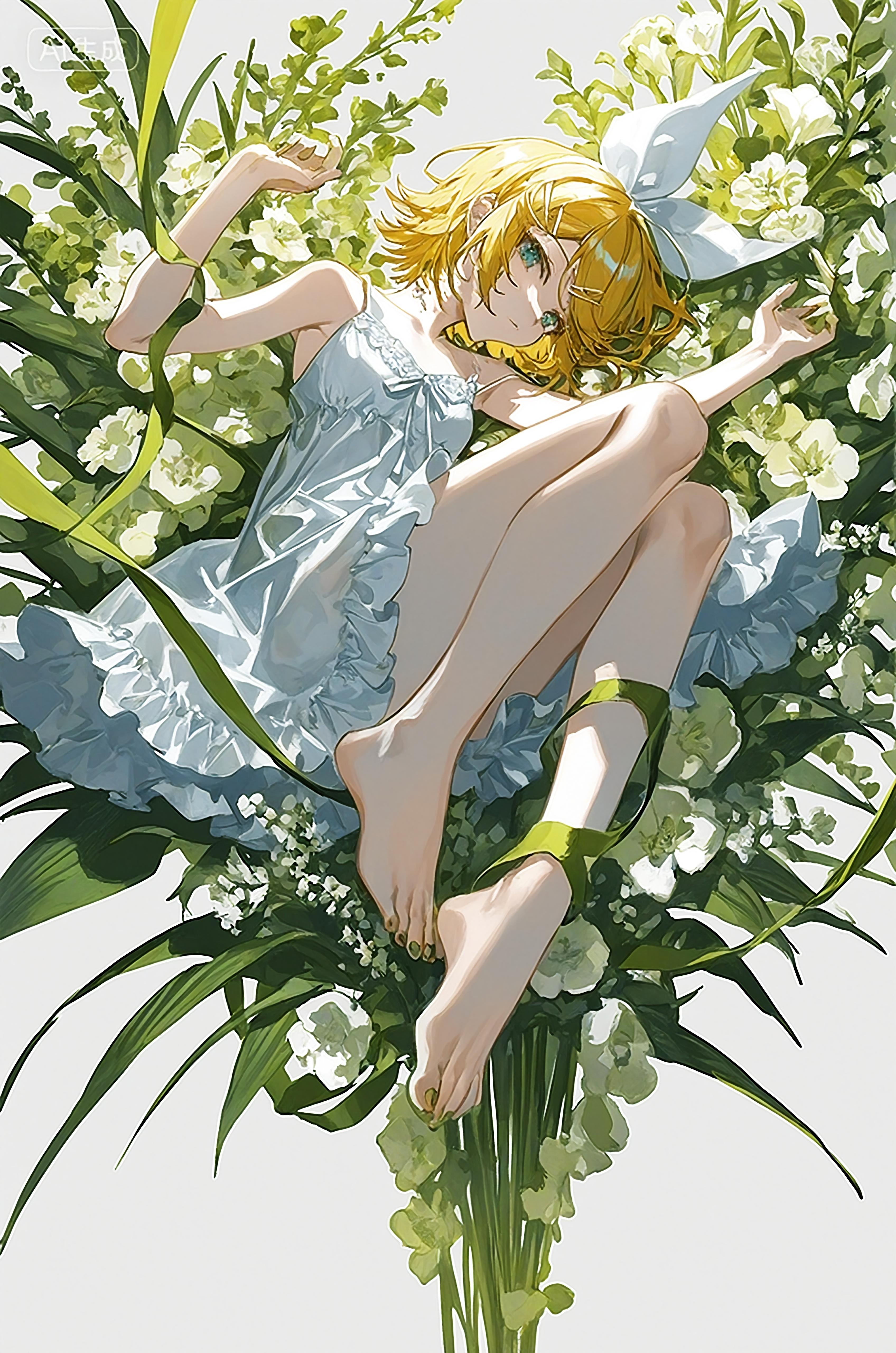 花簇中的V家少女