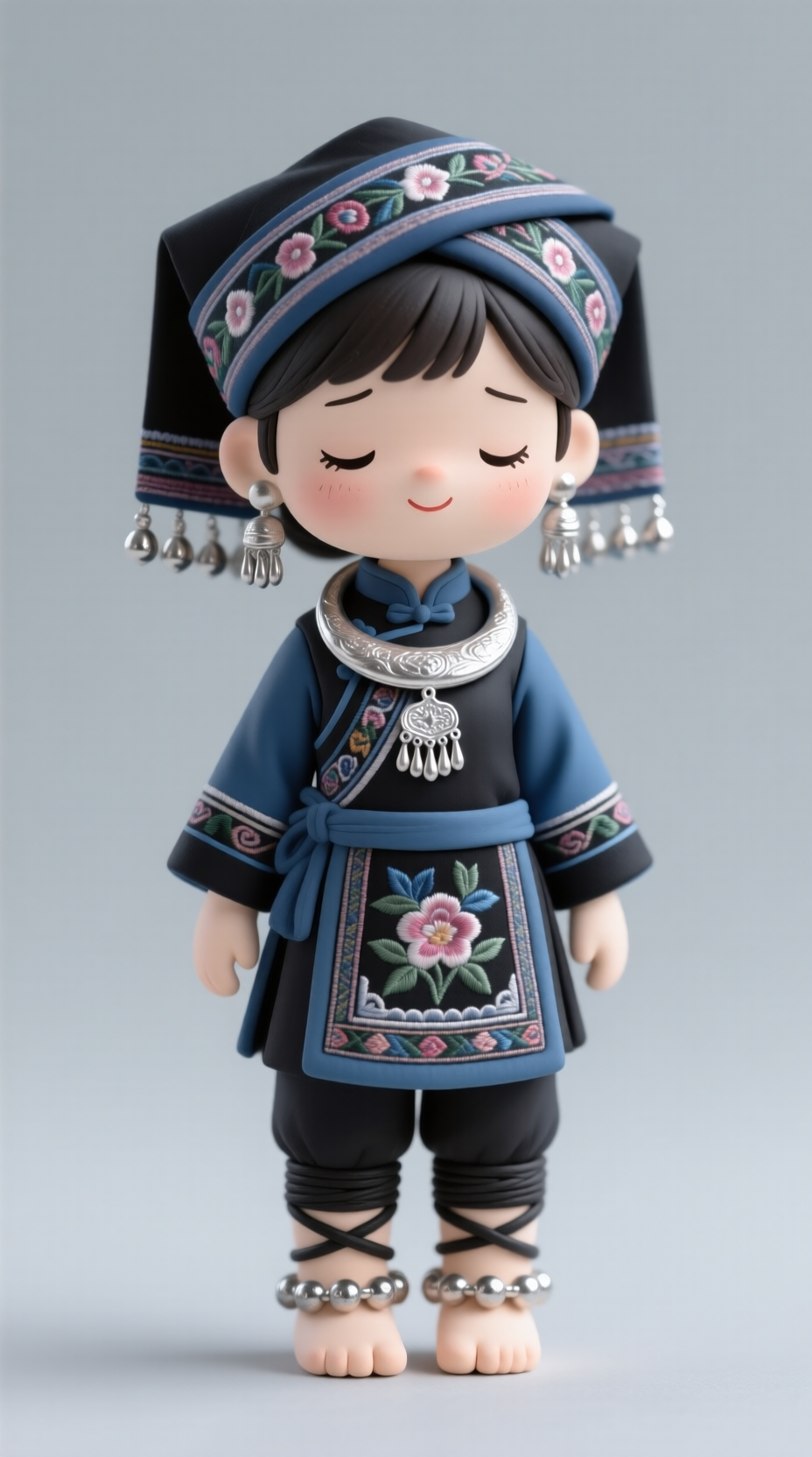 3D Q版 手办 民族风格 少数民族（ 状族少女）