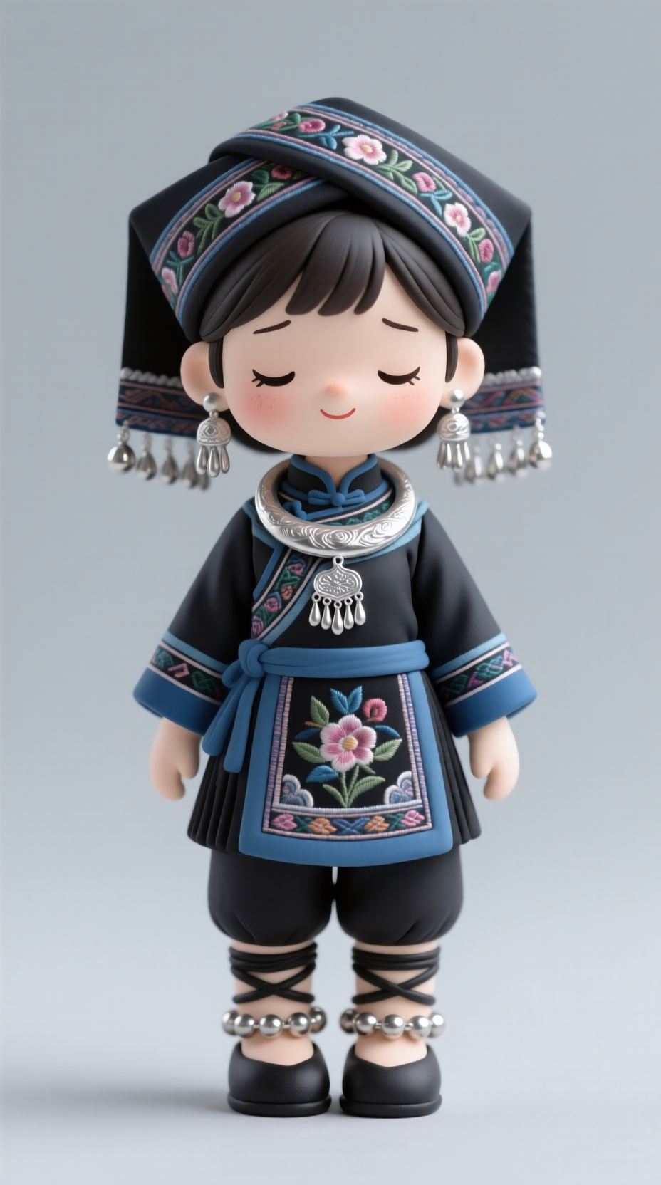 3D Q版 手办 民族风格 少数民族（ 状族少女）