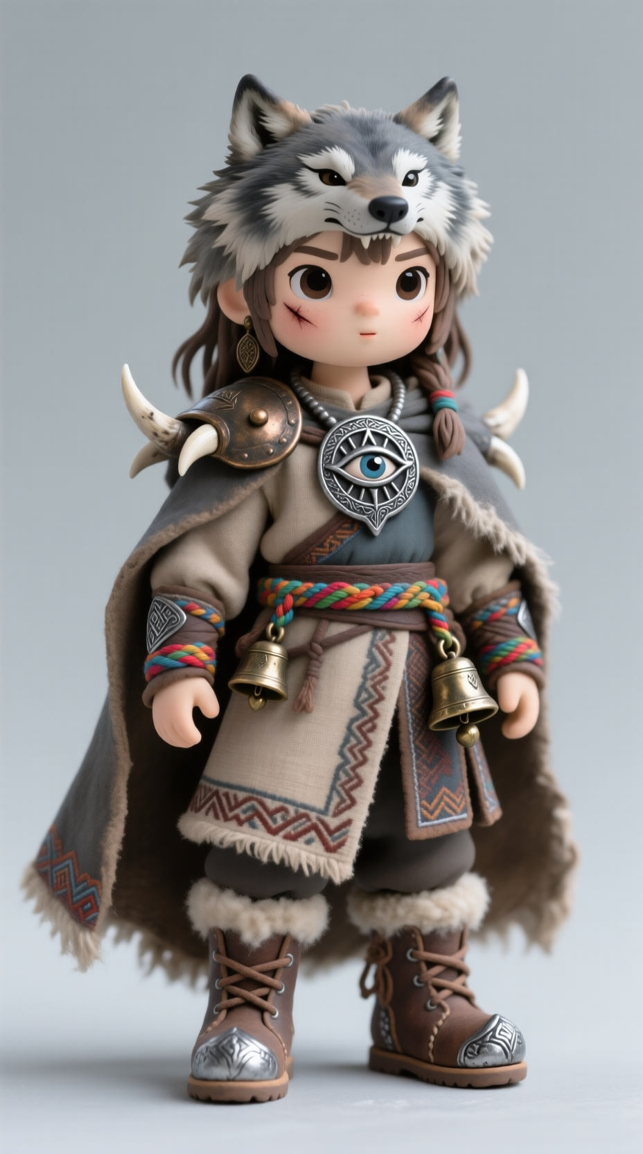 3D Q版 手办 民族风格 少数民族（ 维京族少女）