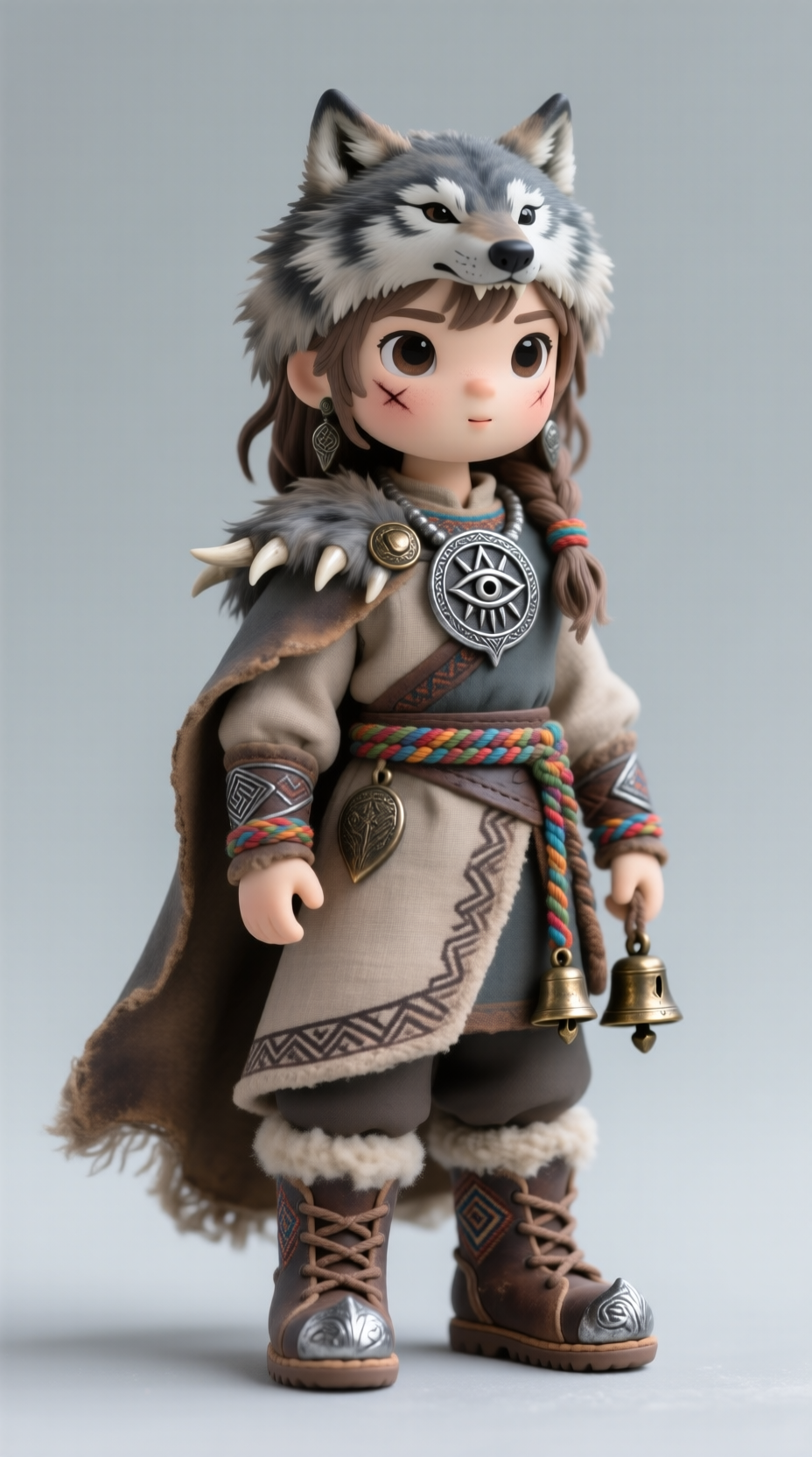 3D Q版 手办 民族风格 少数民族（ 维京族少女）