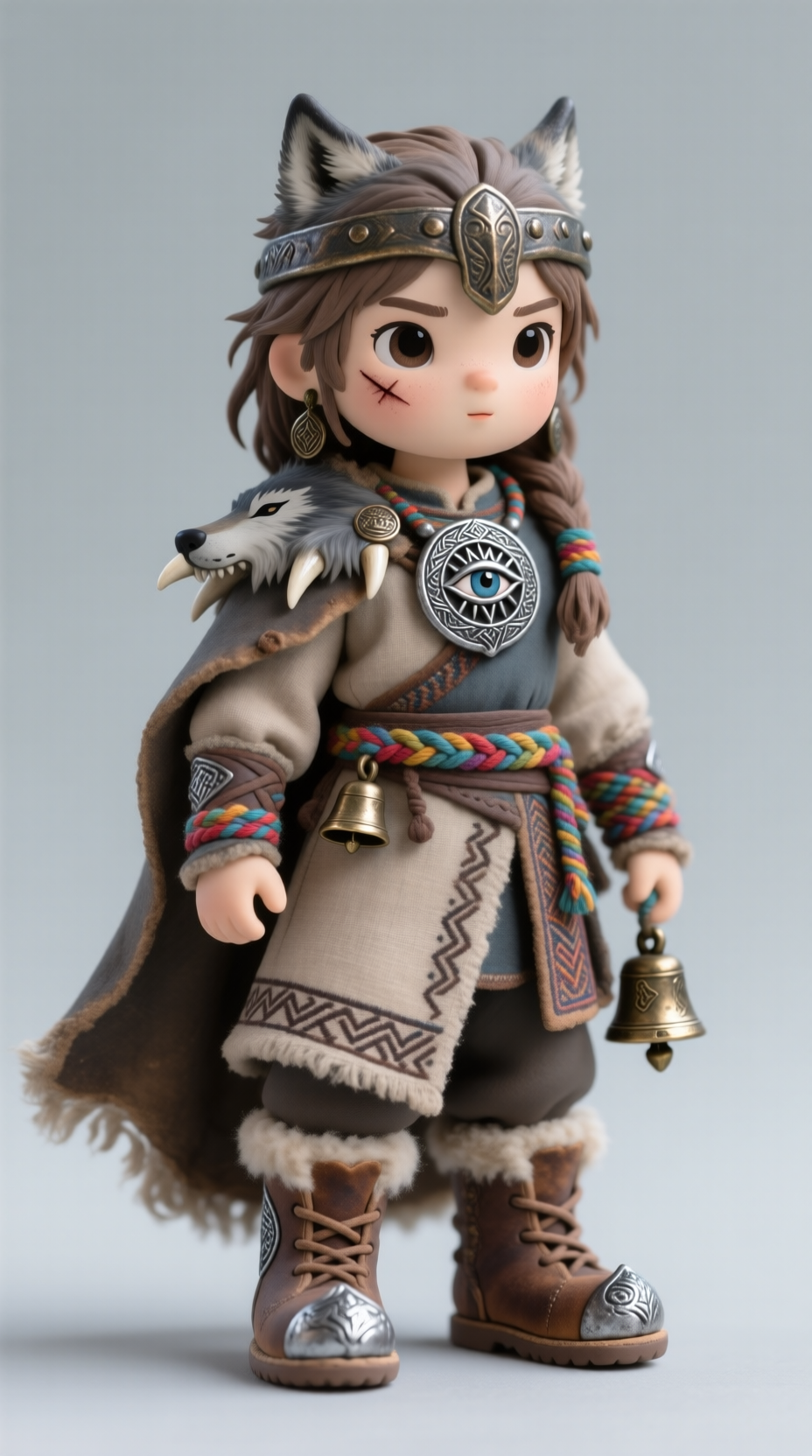 3D Q版 手办 民族风格 少数民族（ 维京族少女）