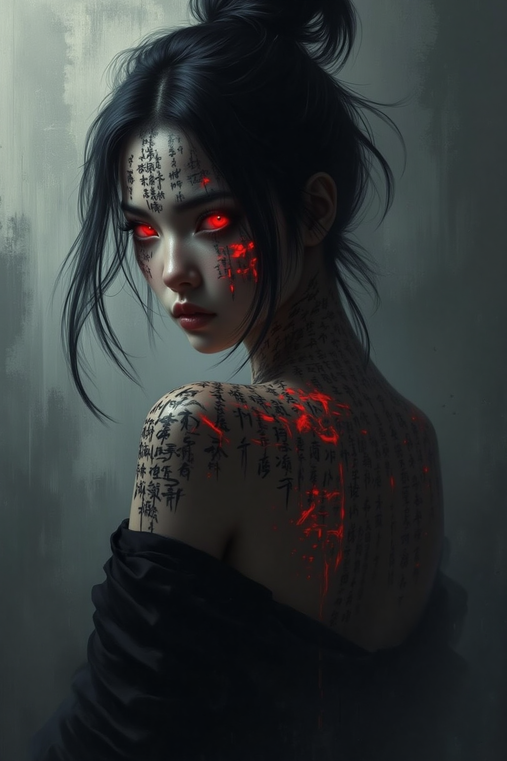 神秘诡谲的暗色人物肖像