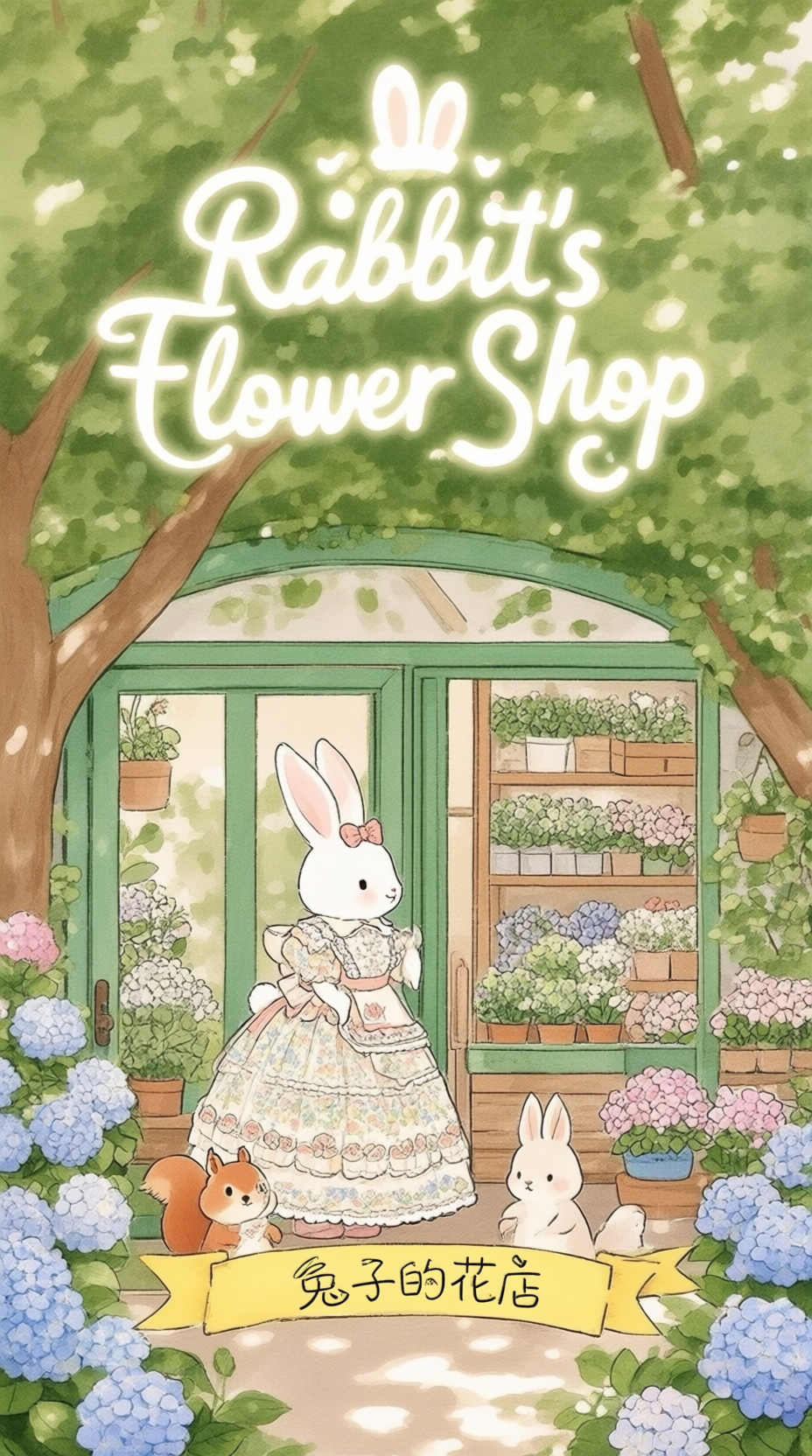 兔子的花店  儿童绘本治愈系插画