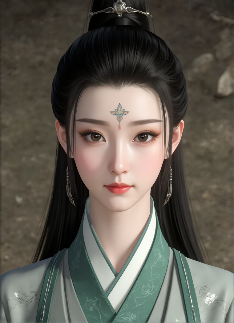 古风女子半身肖像