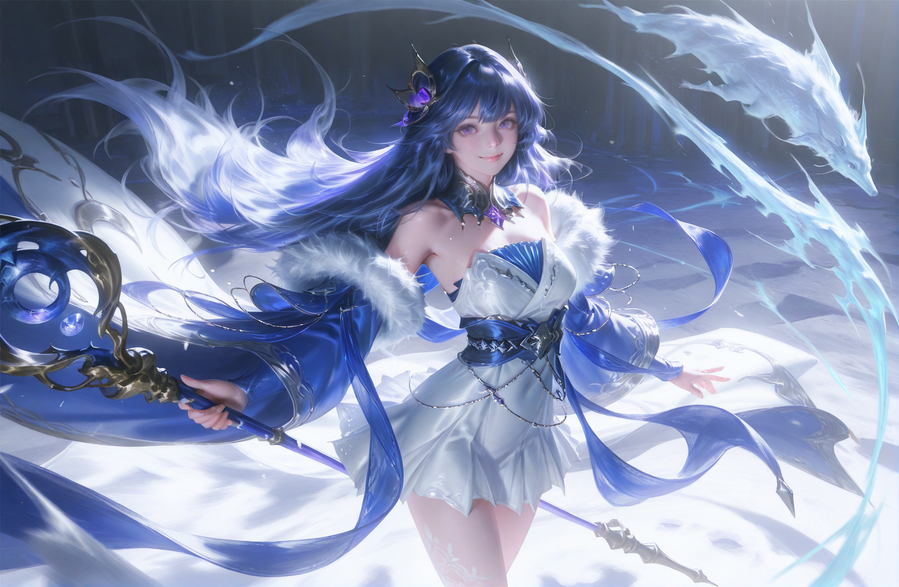 蓝白幻灵法师的冰霜旋舞