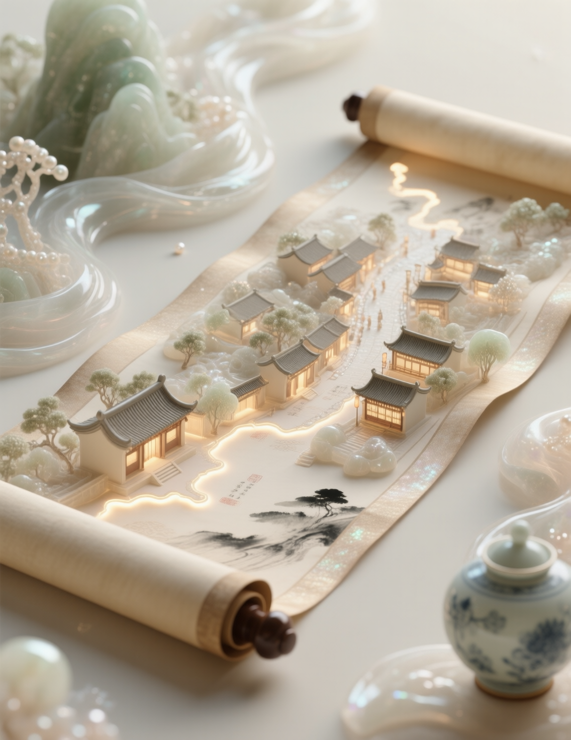 中国_古玉石建筑仿照