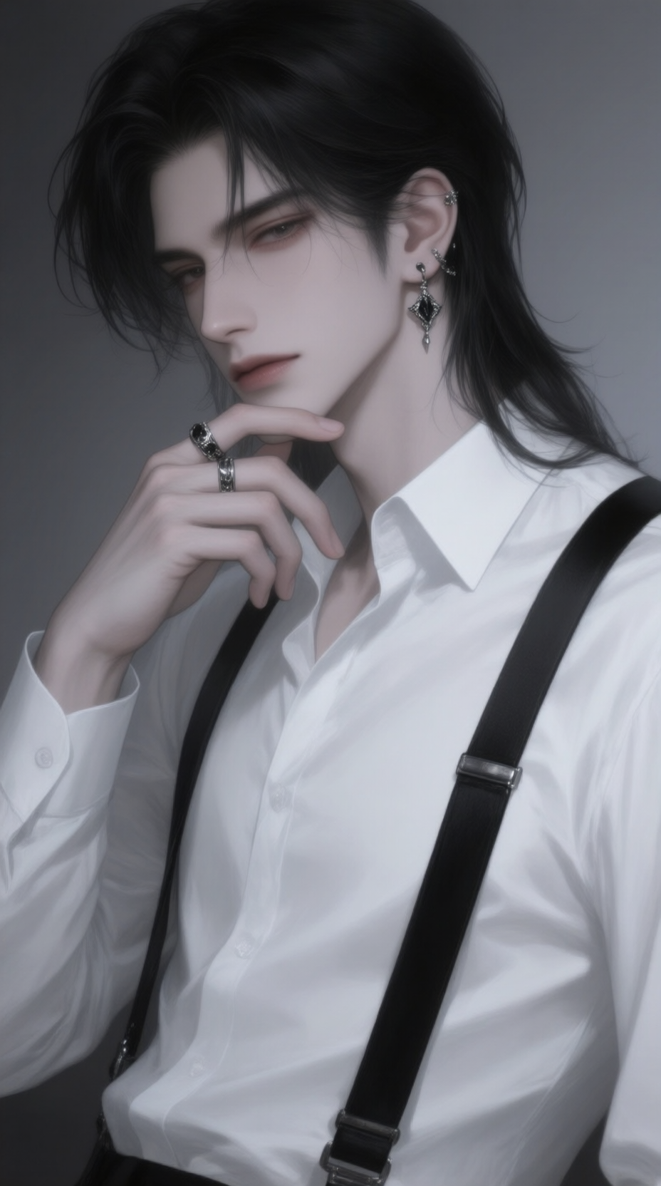 Qwen-image-Nanyin Qianqian-Dark and Reserved Male Avatar