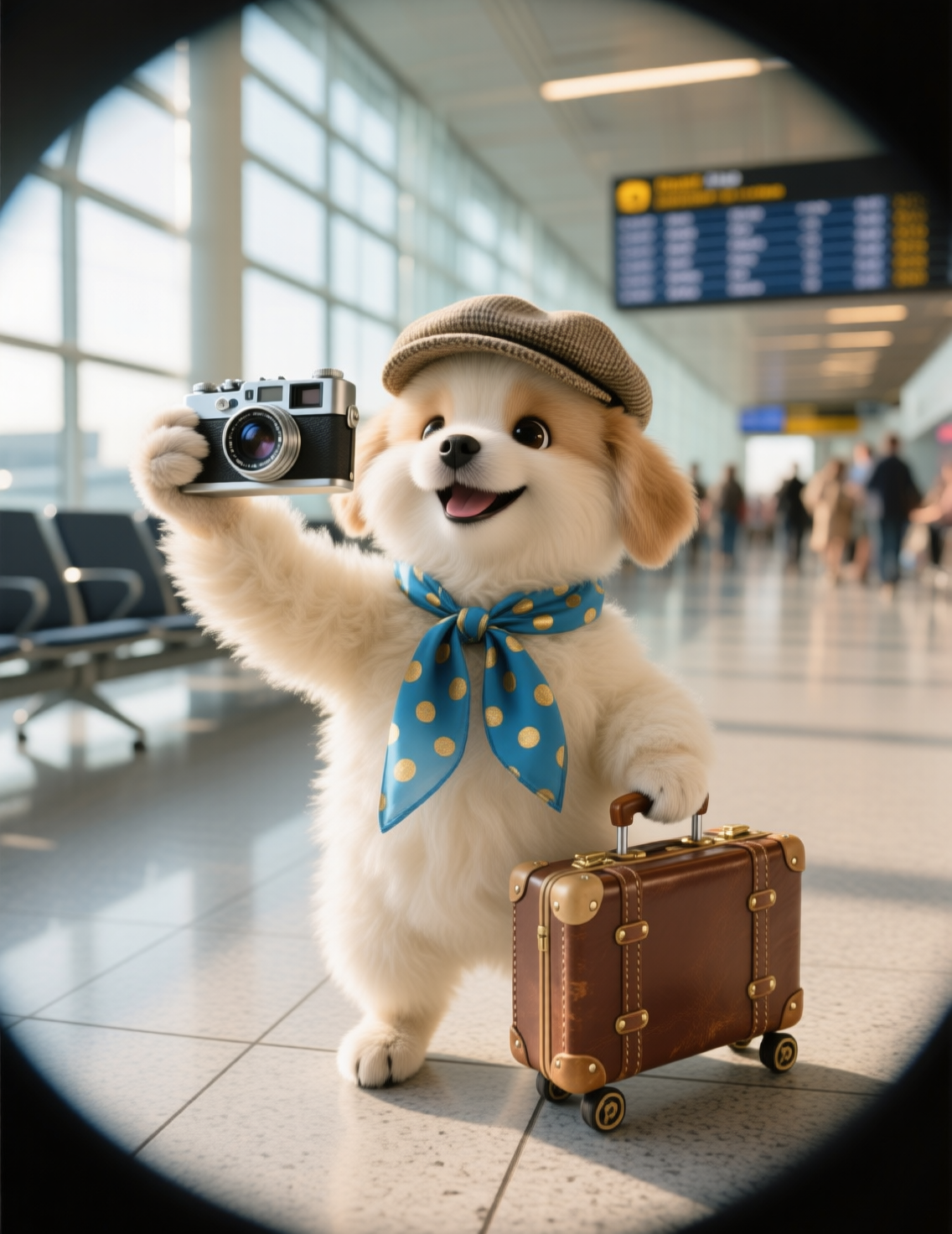 -拟人化小猫旅游