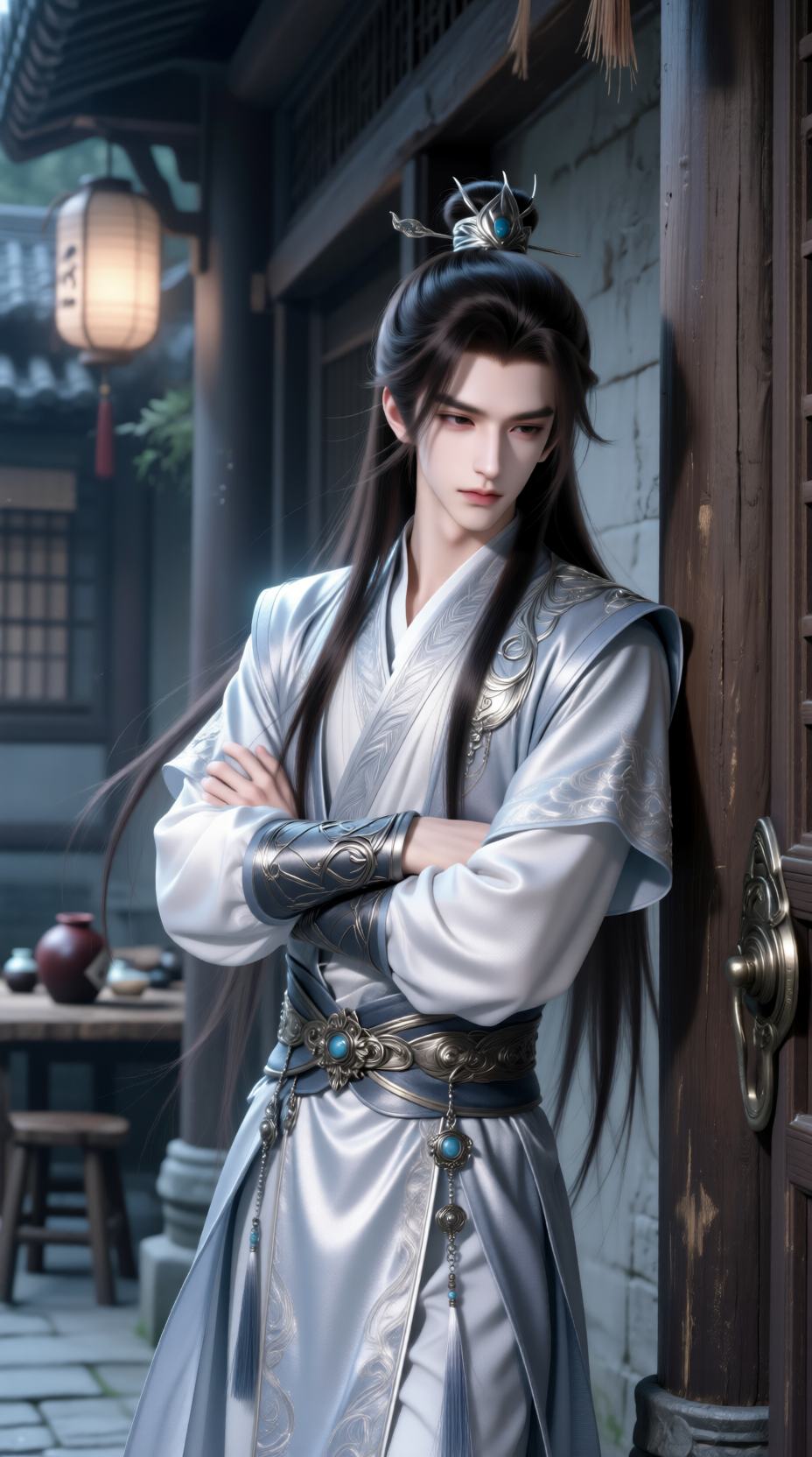 千问幻想场景极致美男